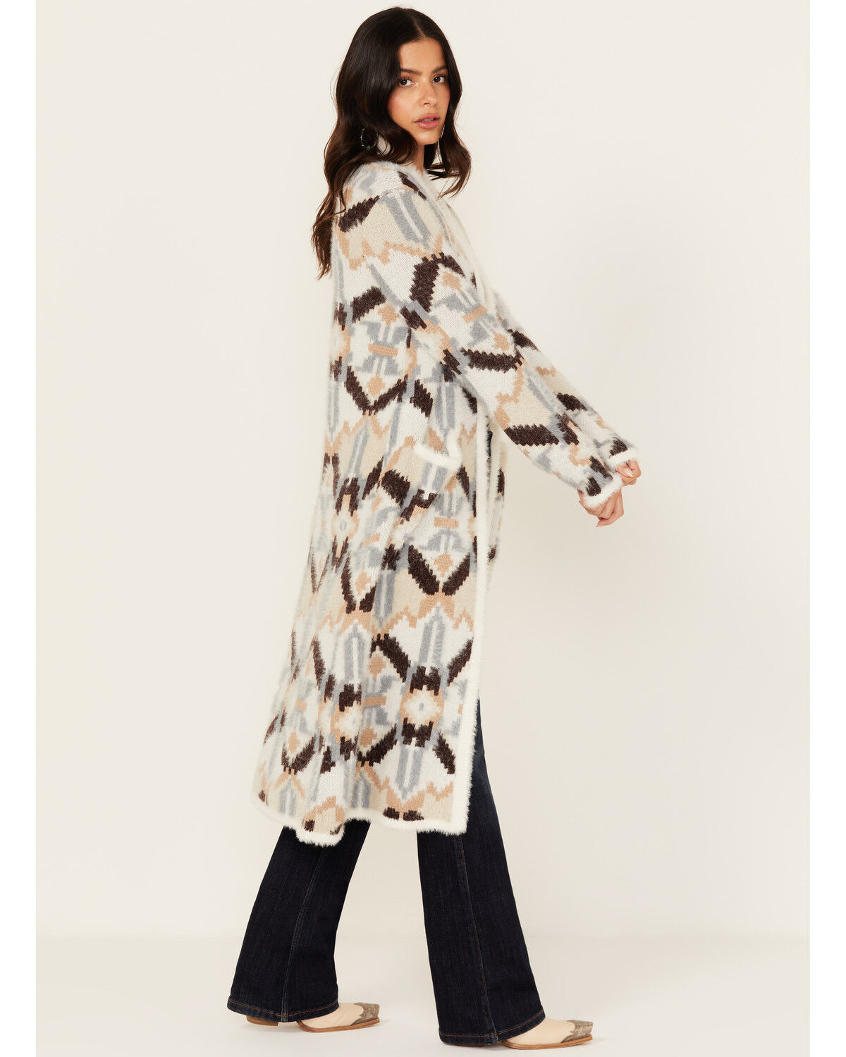 Shyanne Women's Southwestern Print Long Cardigan