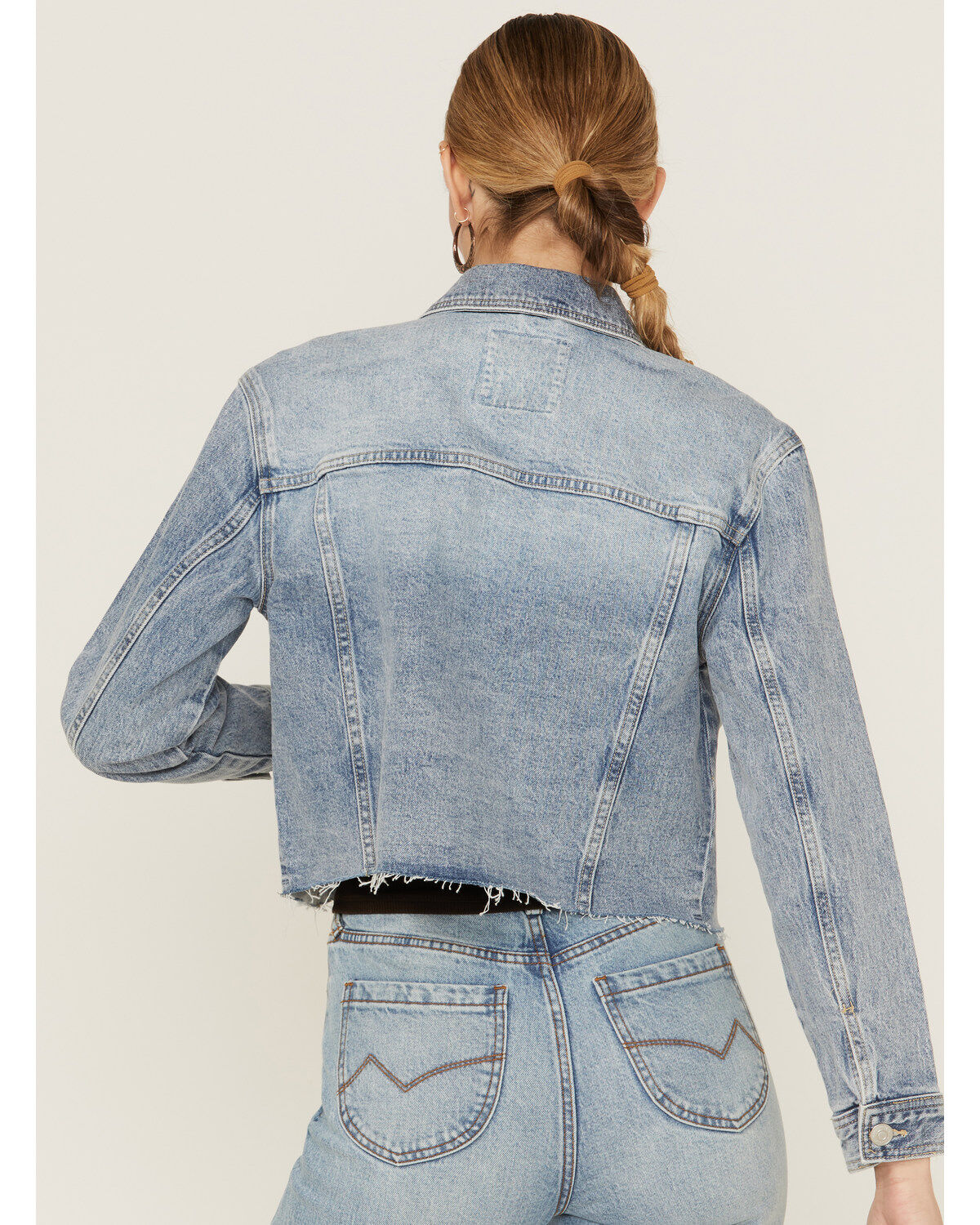 Cleo + Wolf Women's Wilshire Cropped Oversized Denim Jacket
