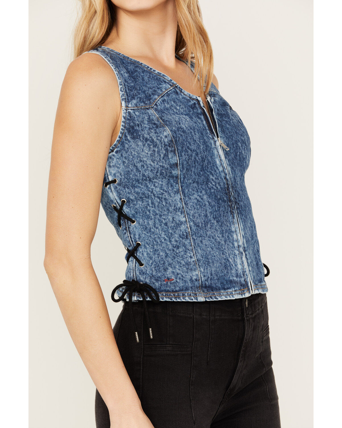 Wrangler X Fender Women's Lace-Up Denim Top