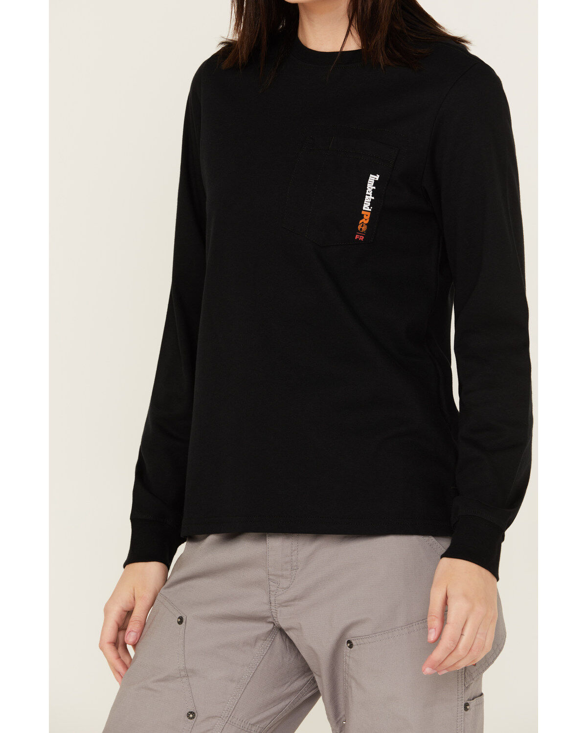 Timberland Pro Women's FR Cotton Core Long Sleeve Logo Pocket Tee