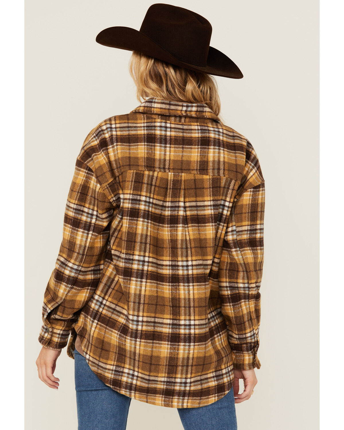 Fornia Women's Plaid Print Shacket