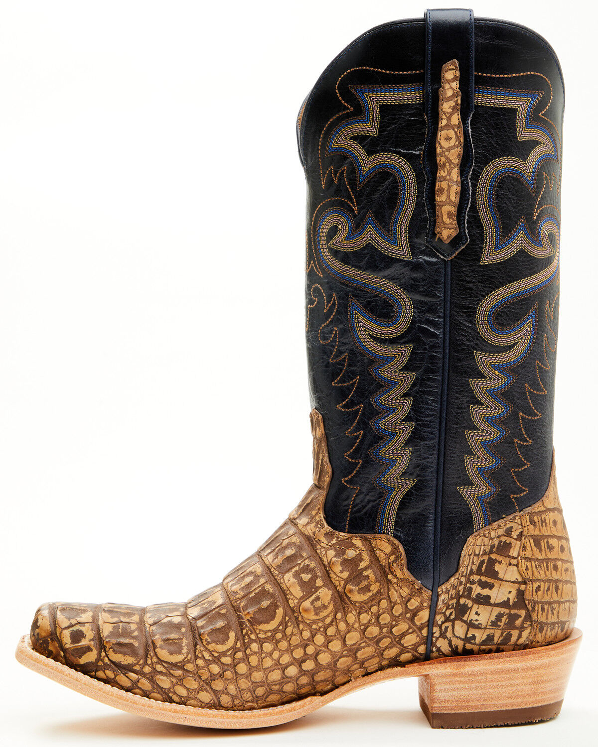 El Dorado Men's Exotic American Alligator Western Boots - Square Toe