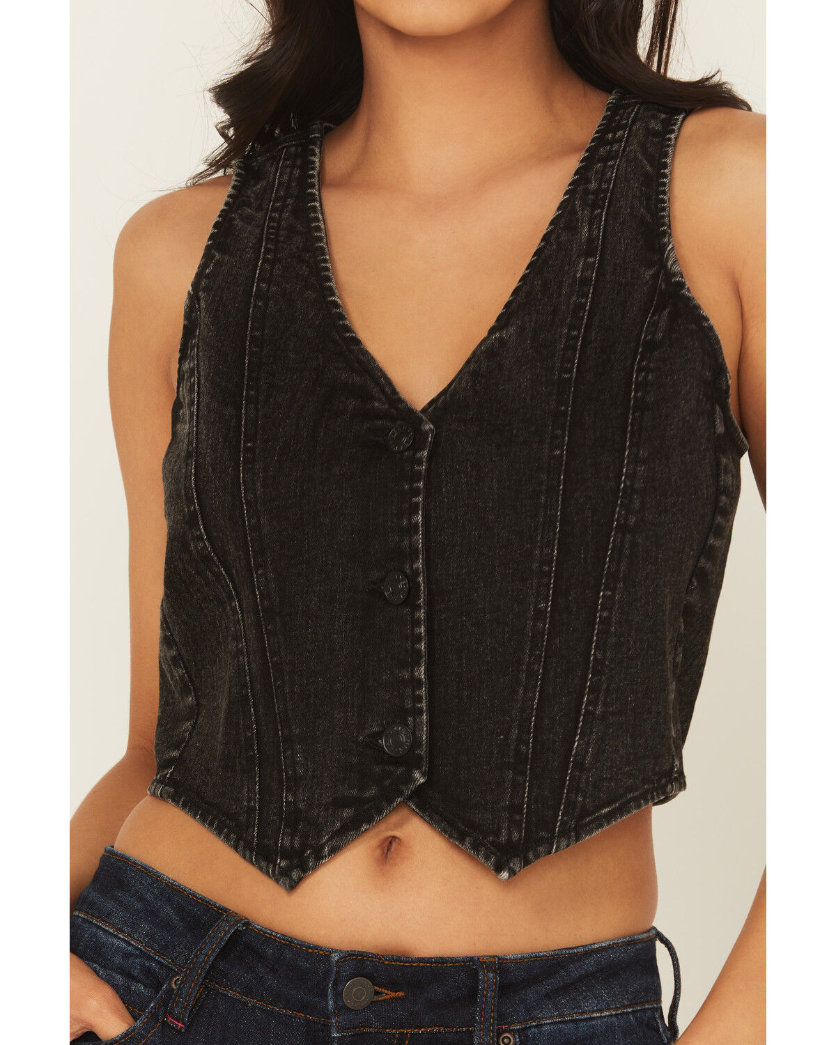 Blue B Women's Boot Barn Exclusive Denim Boot Stitch Embroidered Vest