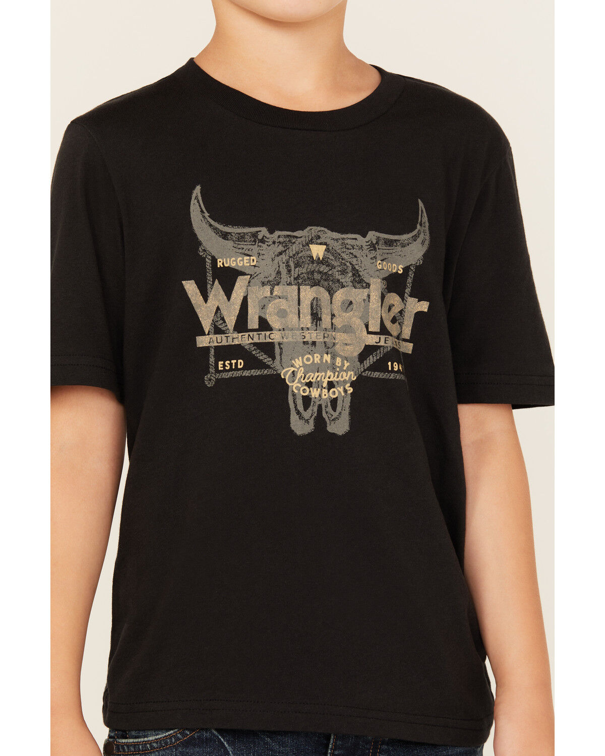 Wrangler Boys' Logo Steer Short Sleeve Graphic T-Shirt