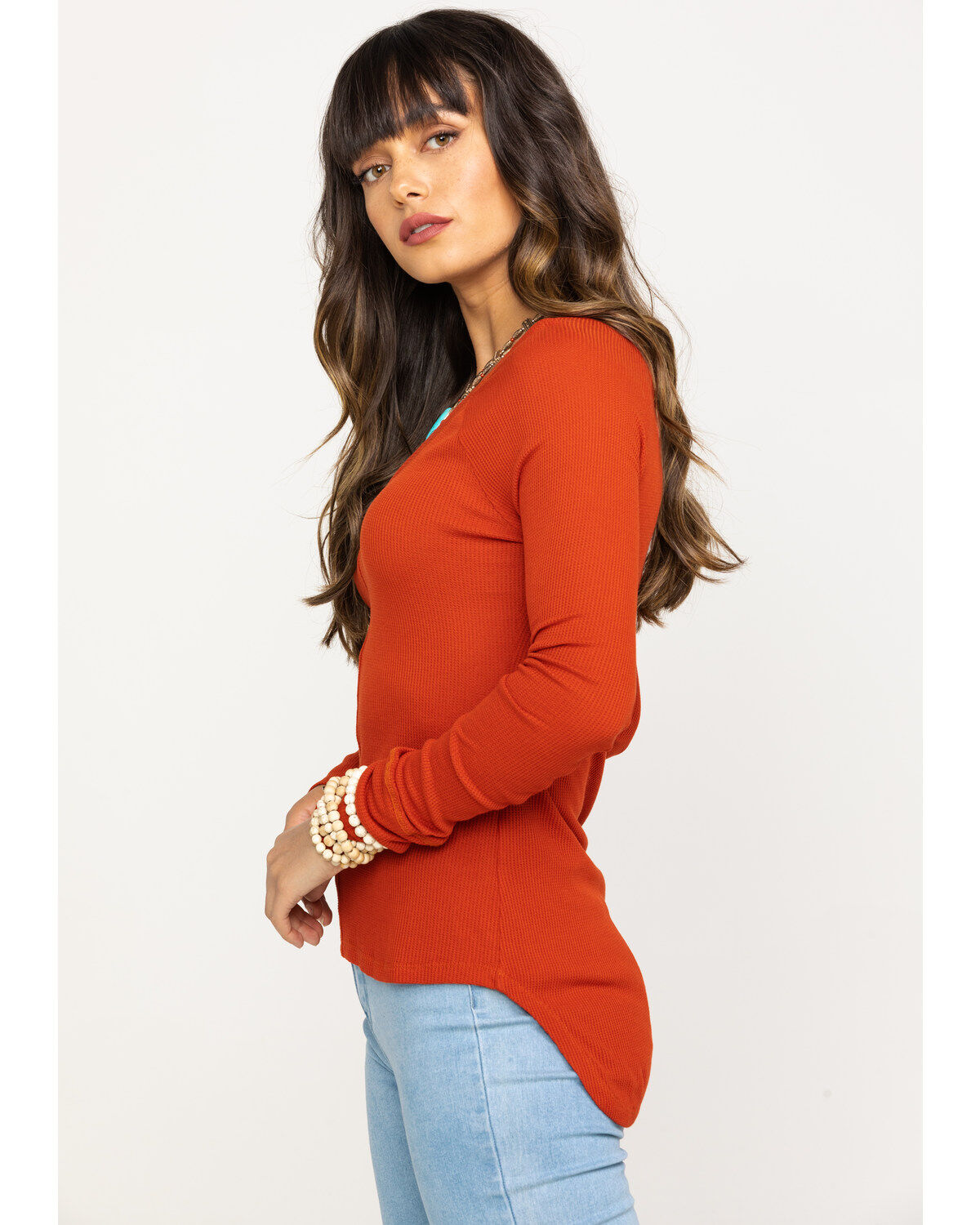 Red Label by Panhandle Women's Waffle Knit Top