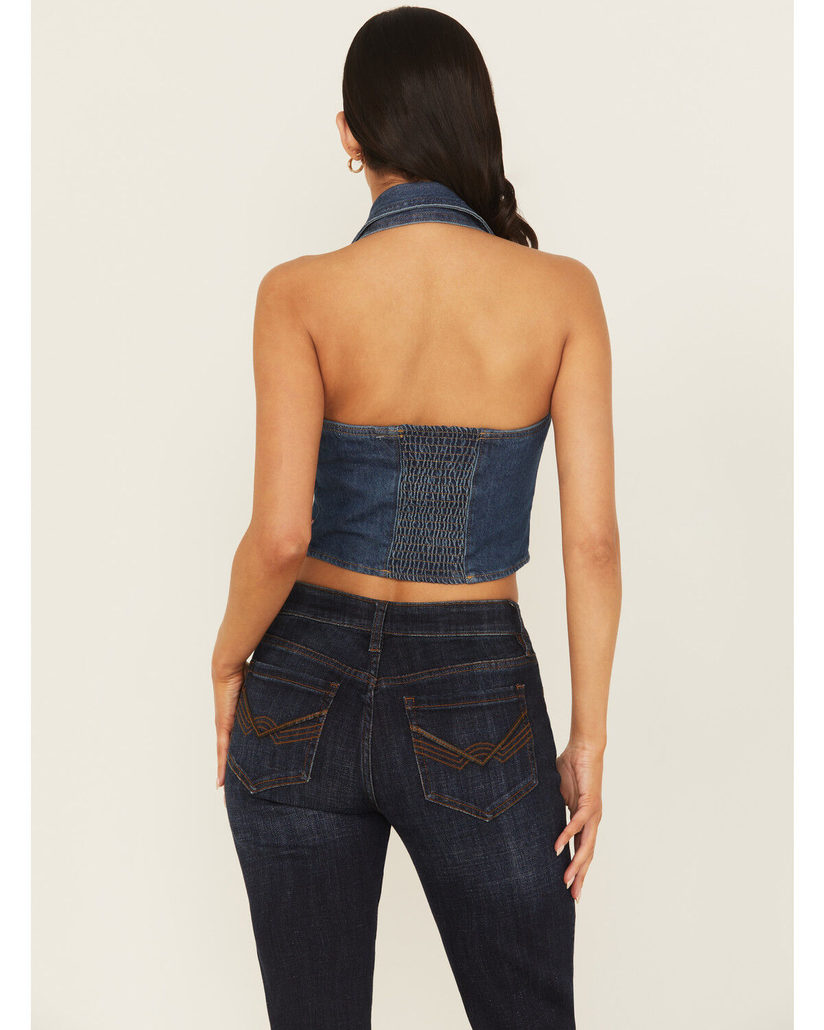 Levi's Women's Dark Wash Denim Halter Top