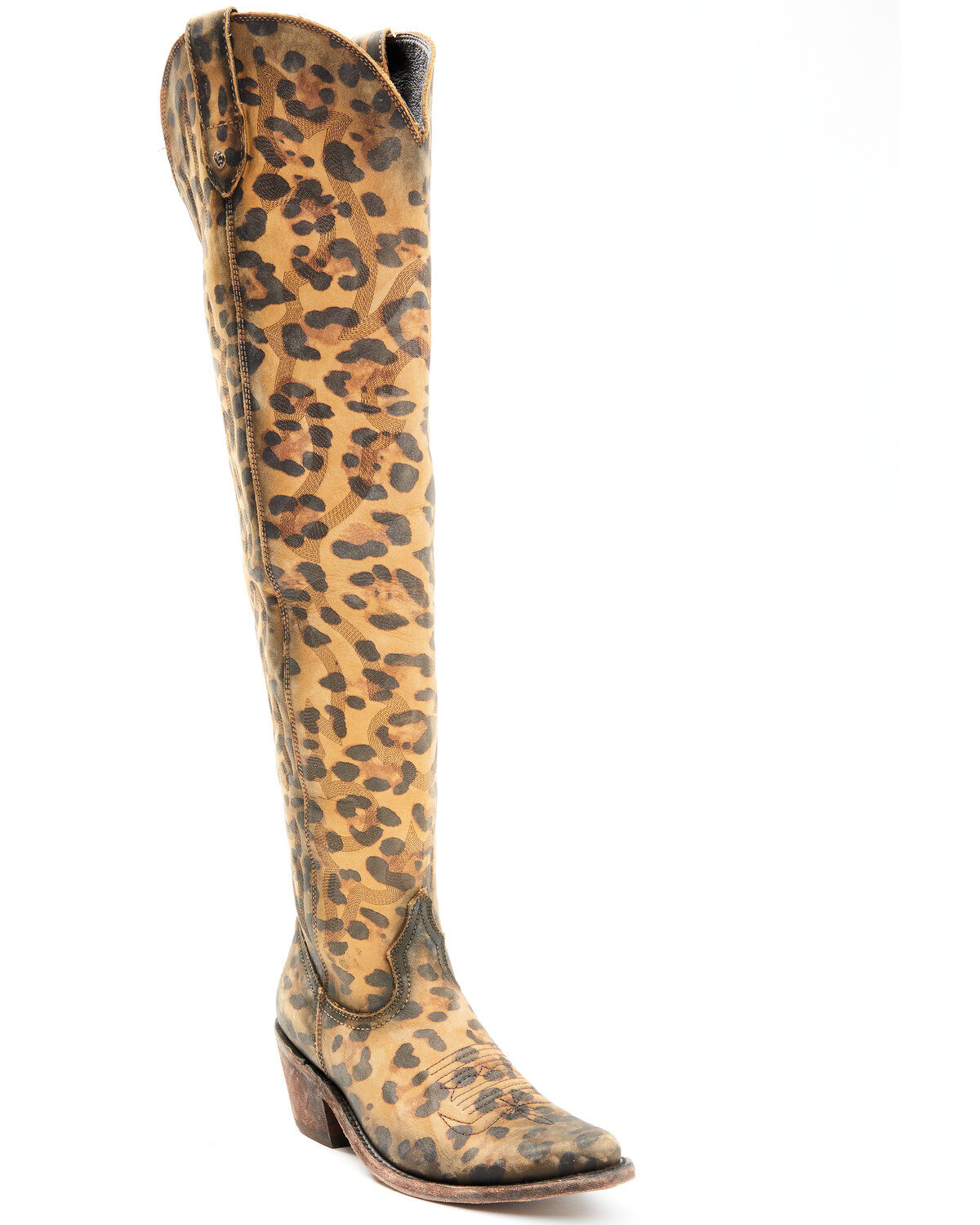 Liberty Black Women's Allyssa Leopard Print Western Boots - Round Toe