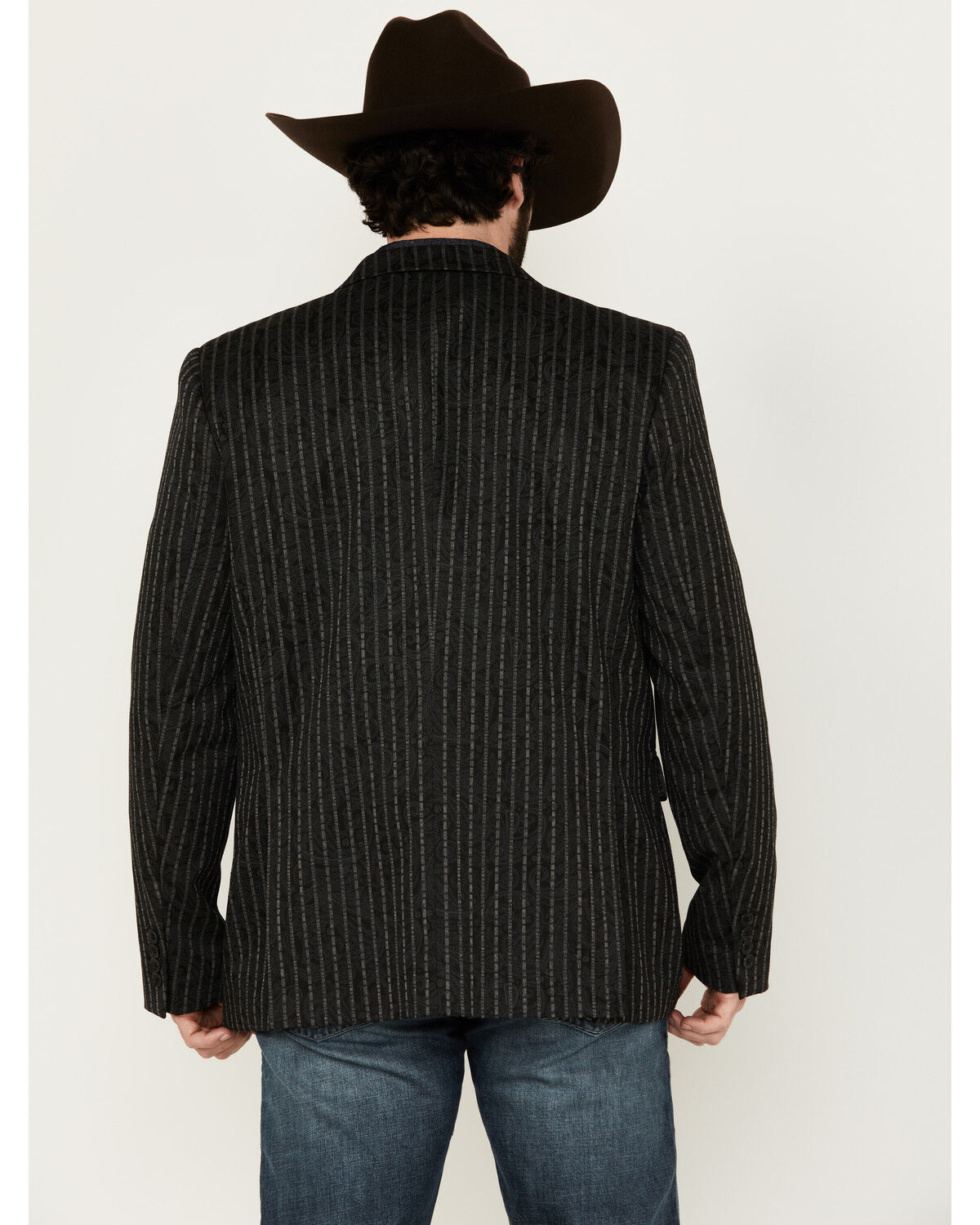 Rock & Roll Denim Men's Striped Paisley Print Sportcoat