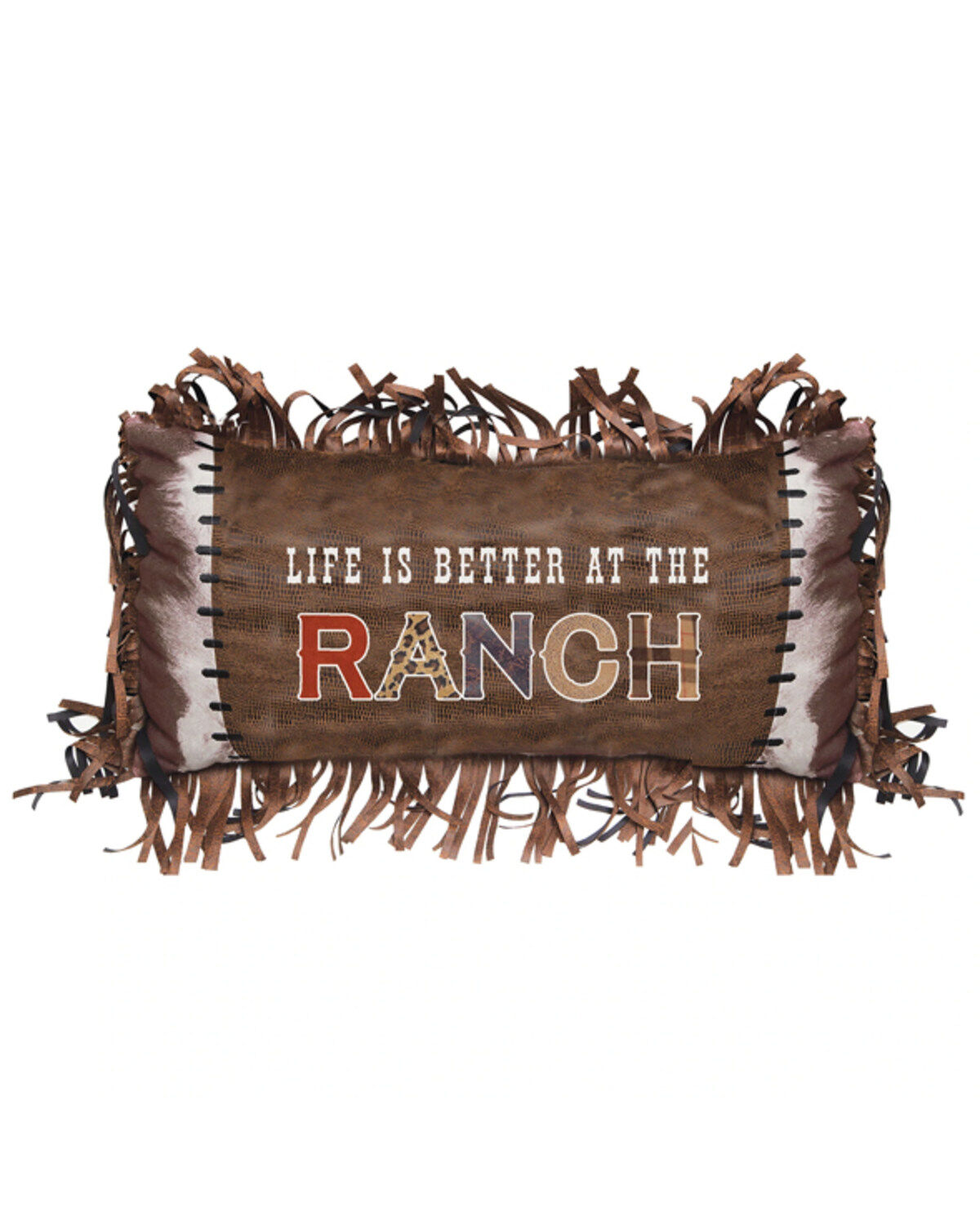 Carstens Home Life is Better at the Ranch Fringe Decorative Throw Pillow