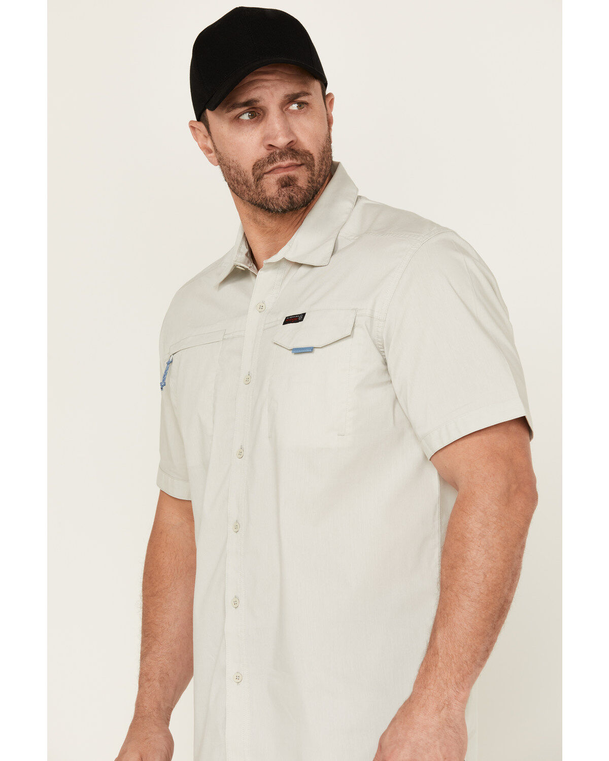 ATG by Wrangler Men's Solid Short Sleeve Button-Down Performance Western Shirt
