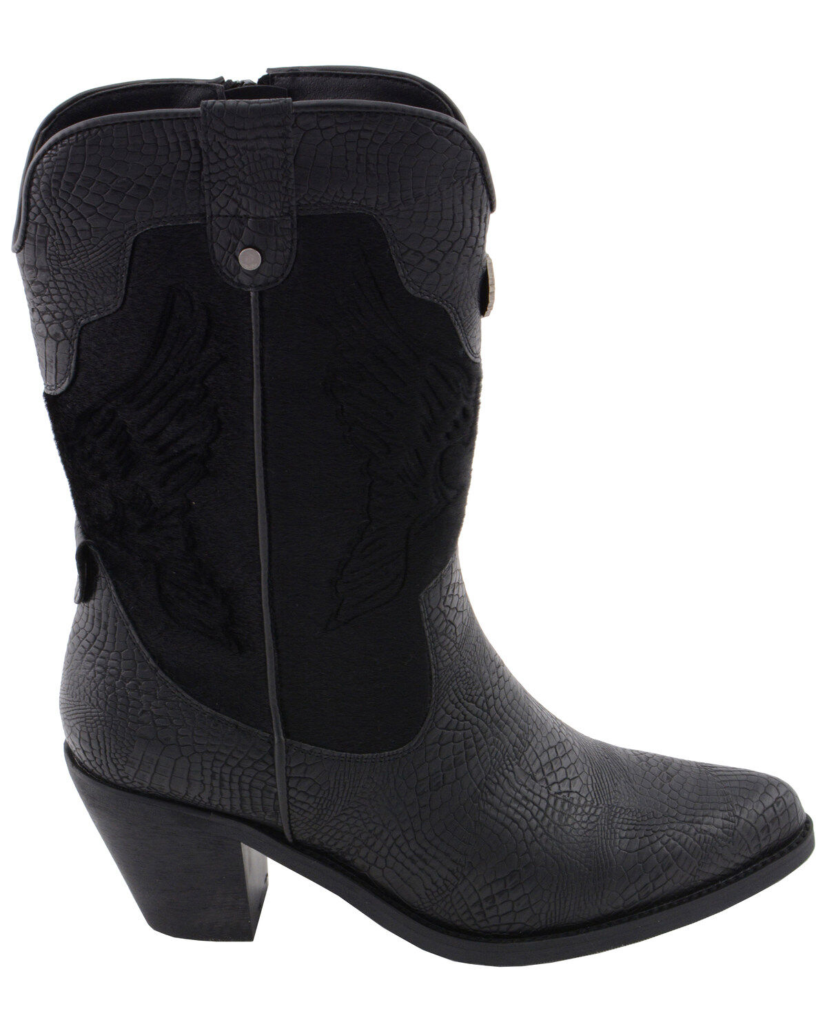 Milwaukee Leather Women's Snake Print Western Boots - Round Toe