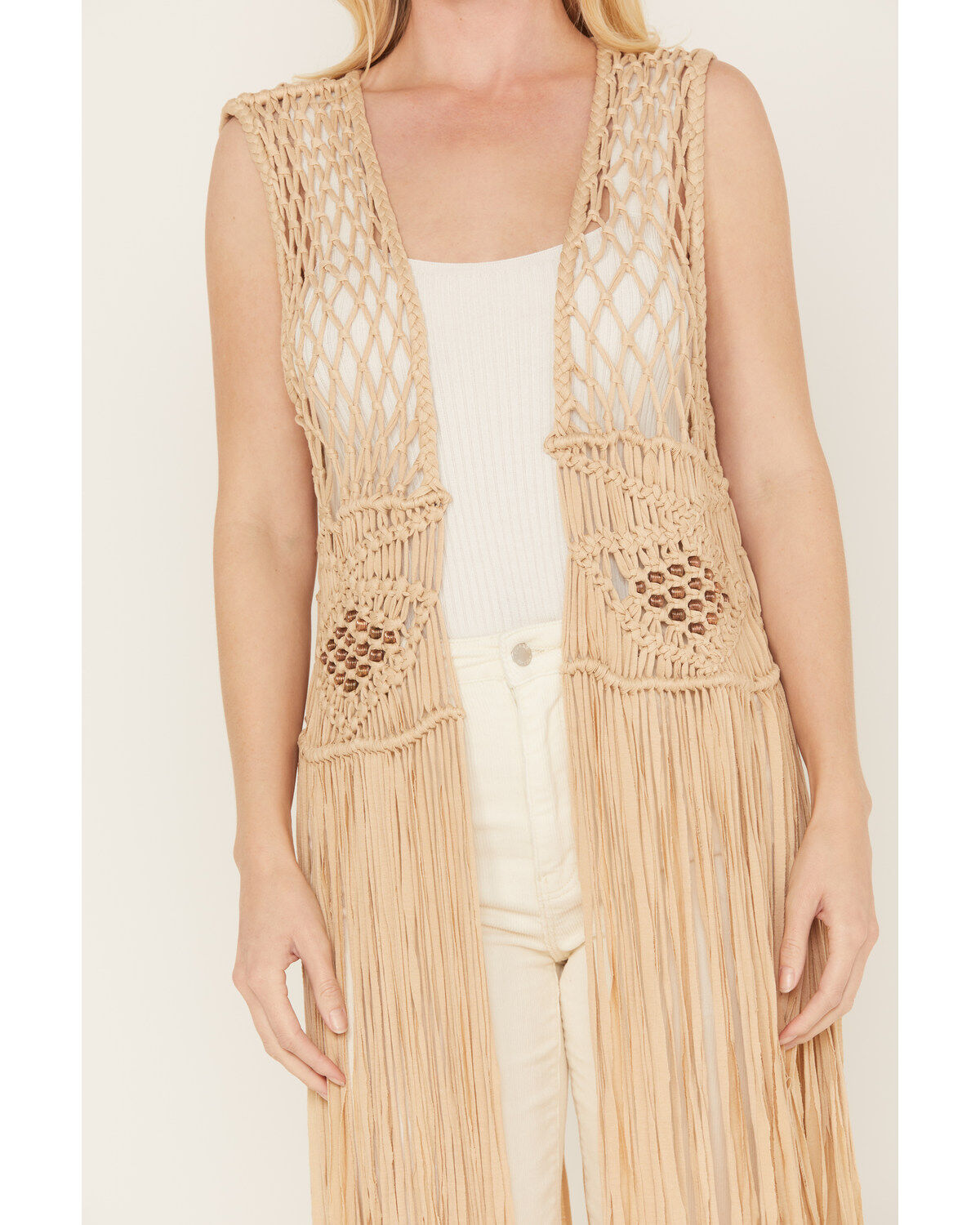 Shyanne Women's Macrame Fringe Vest