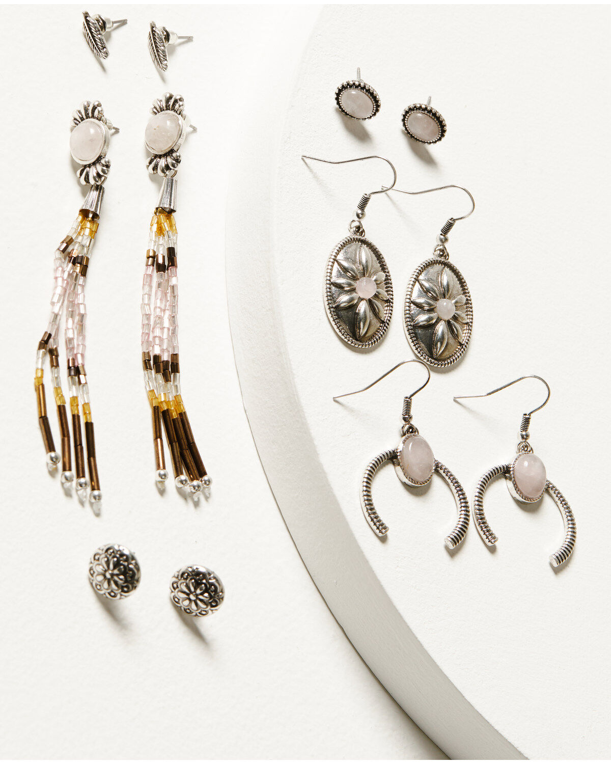 Shyanne Women's Moonbeam Fringe Earring Set - 6 Piece