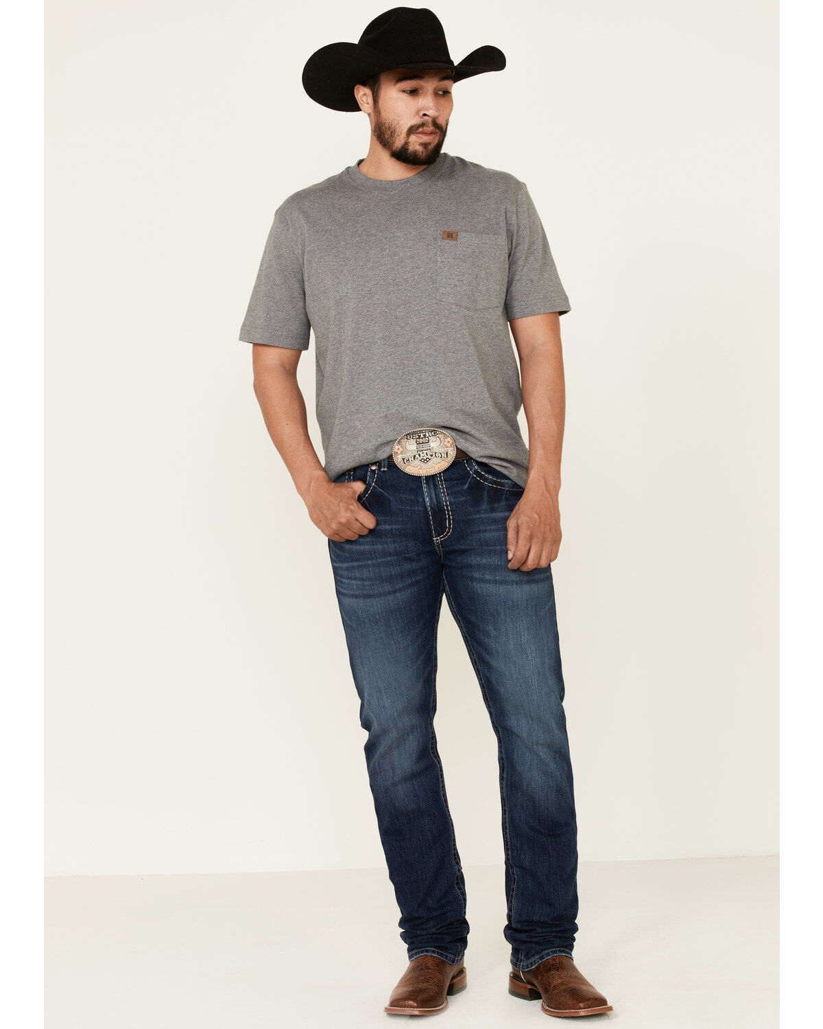 Rock 47 By Wrangler Men's Studio Med Stretch Slim Straight Jeans