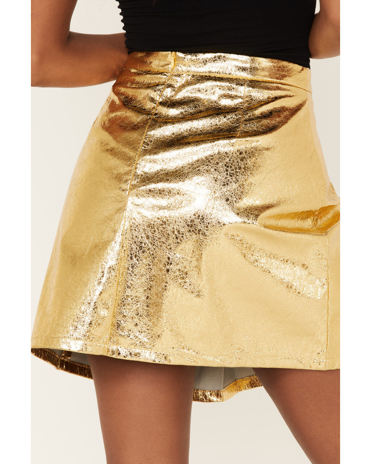 Molly Bracken Women's Metallic Mini Skirt