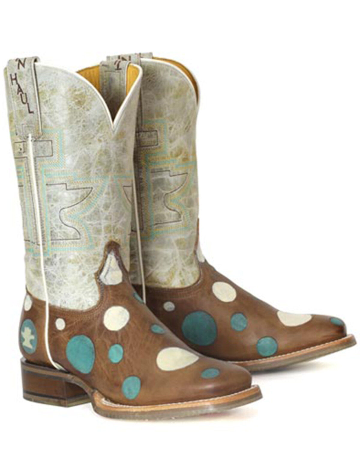 Tin Haul Women's Spots & Dots Western Boots - Broad Square Toe