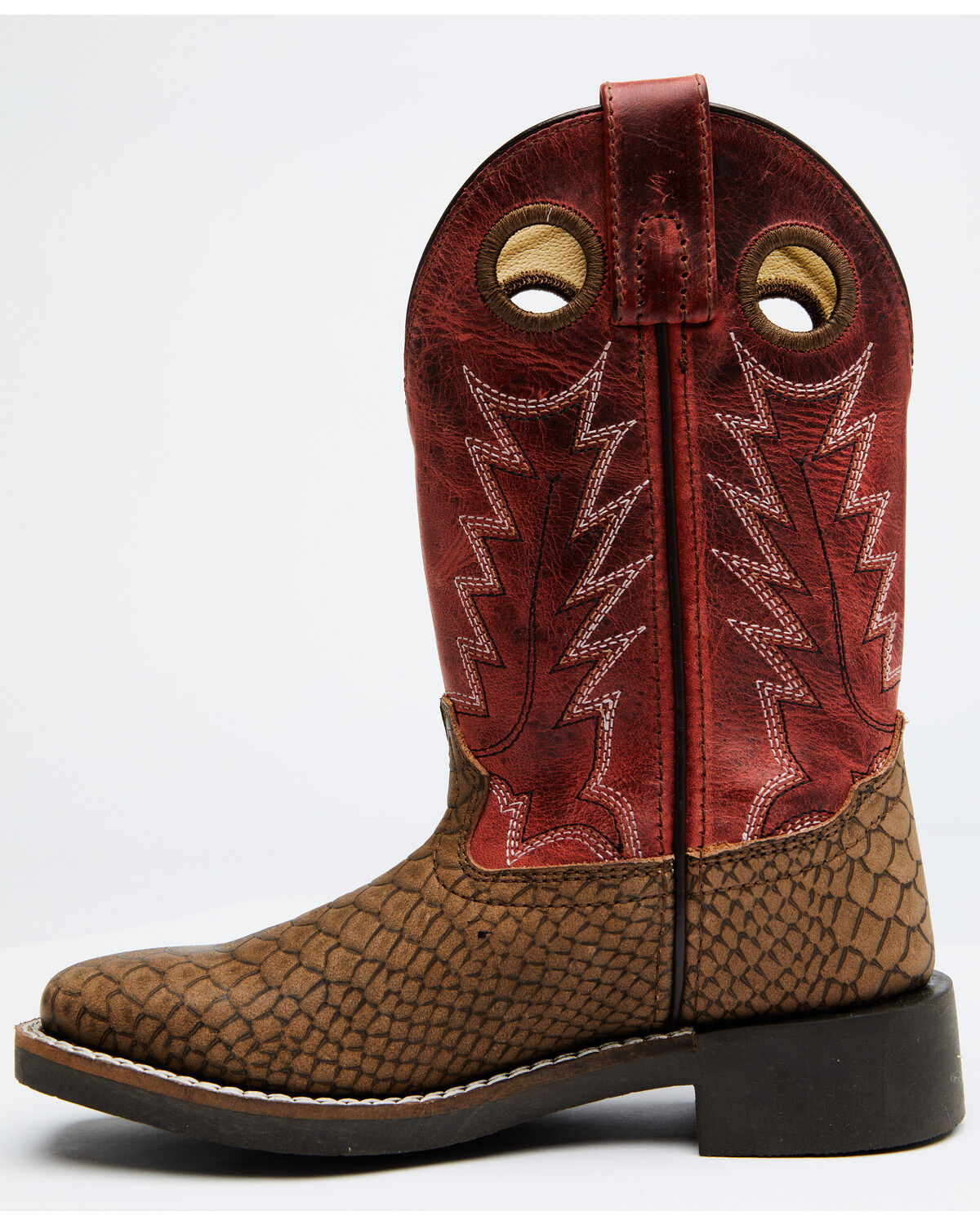 Cody James Boys' Reptile Print Western Boots - Broad Square Toe
