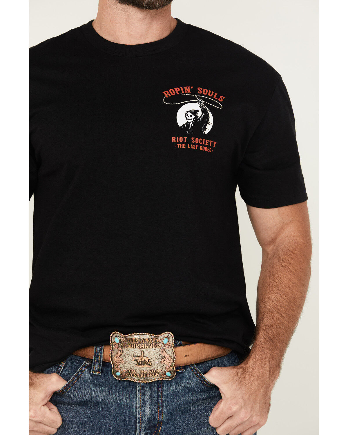 Riot Society Men's Boot Barn Exclusive Ropin' Souls Reaper Short Sleeve Graphic T-Shirt