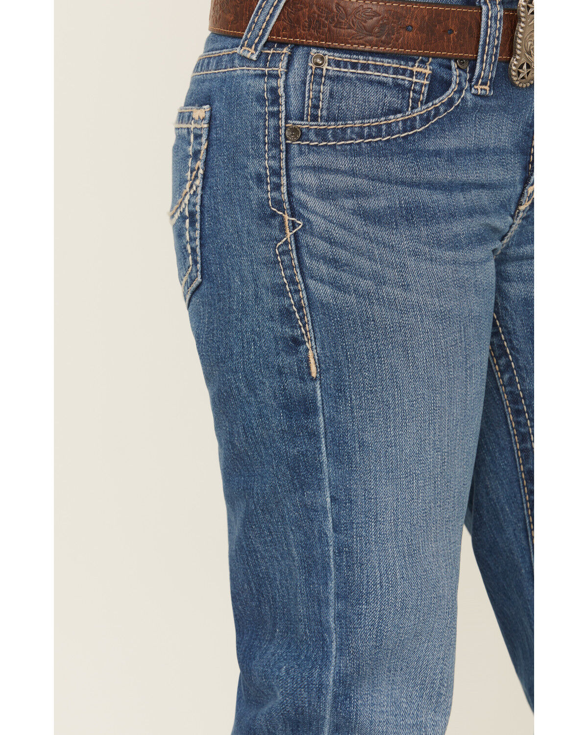 Ariat Girls' R.E.A.L. Medium Wash Bootcut Stretch Denim Jeans