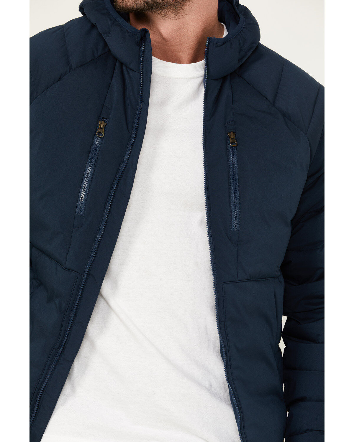 Brothers and Sons Men's Down Hooded Jacket