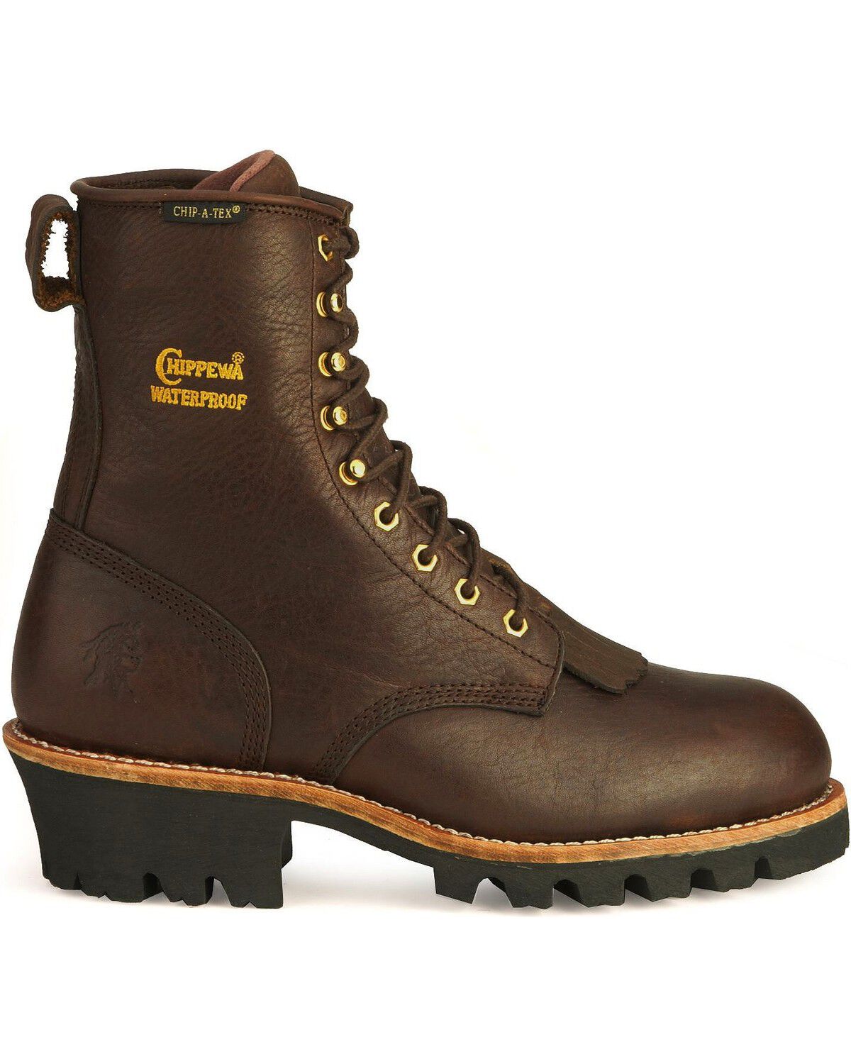 Chippewa Men's Waterproof Insulated 8" Logger Boots - Steel Toe