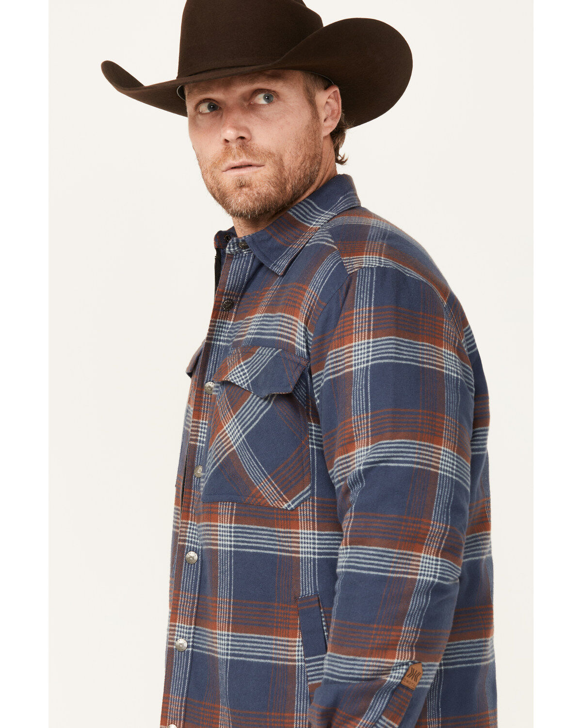 Dakota Grizzly Men's Quilted Tobias Ripstop Plaid Print Snap Flannel Jacket