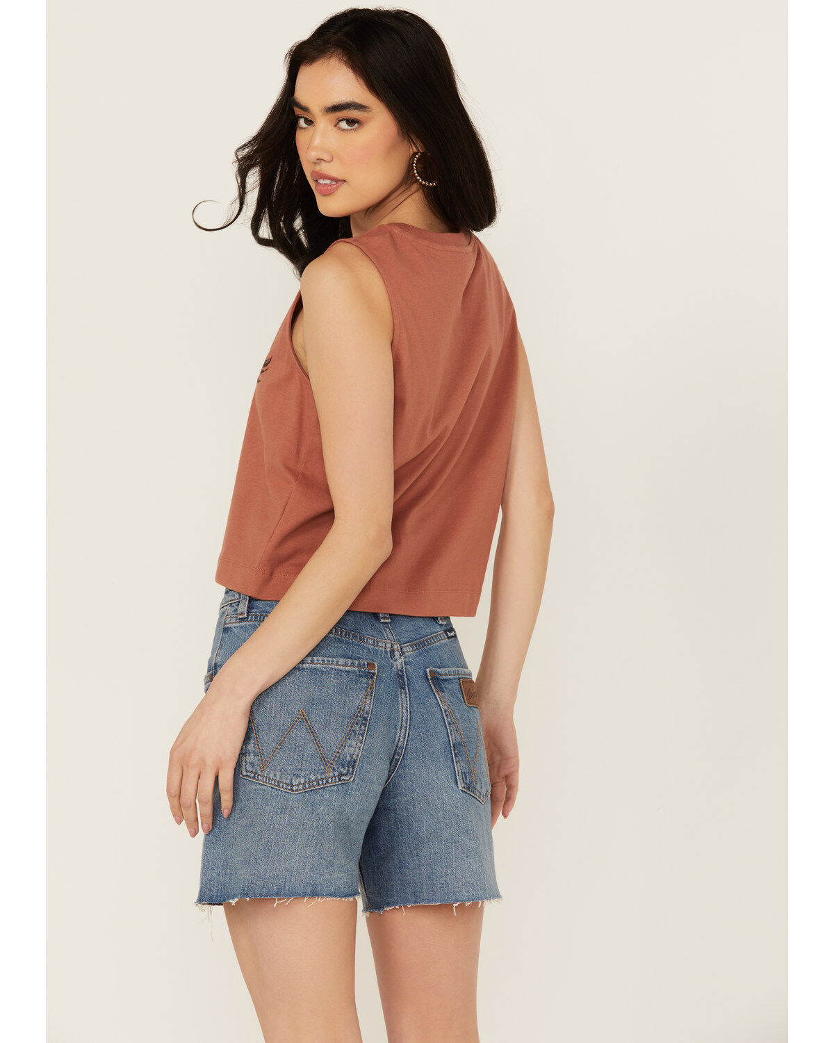 White Crow Women's Wild & Free Studded Cropped Graphic Tank