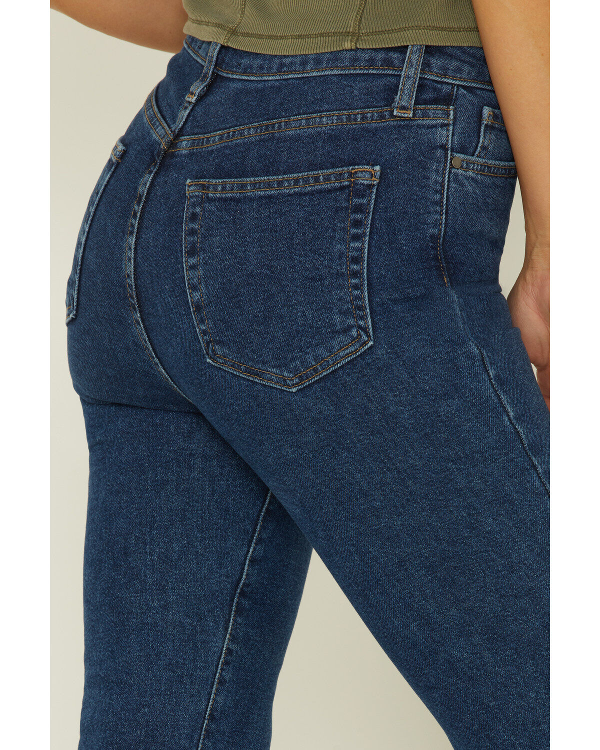 Just Black Denim Dark Wash Kick Flare Jeans