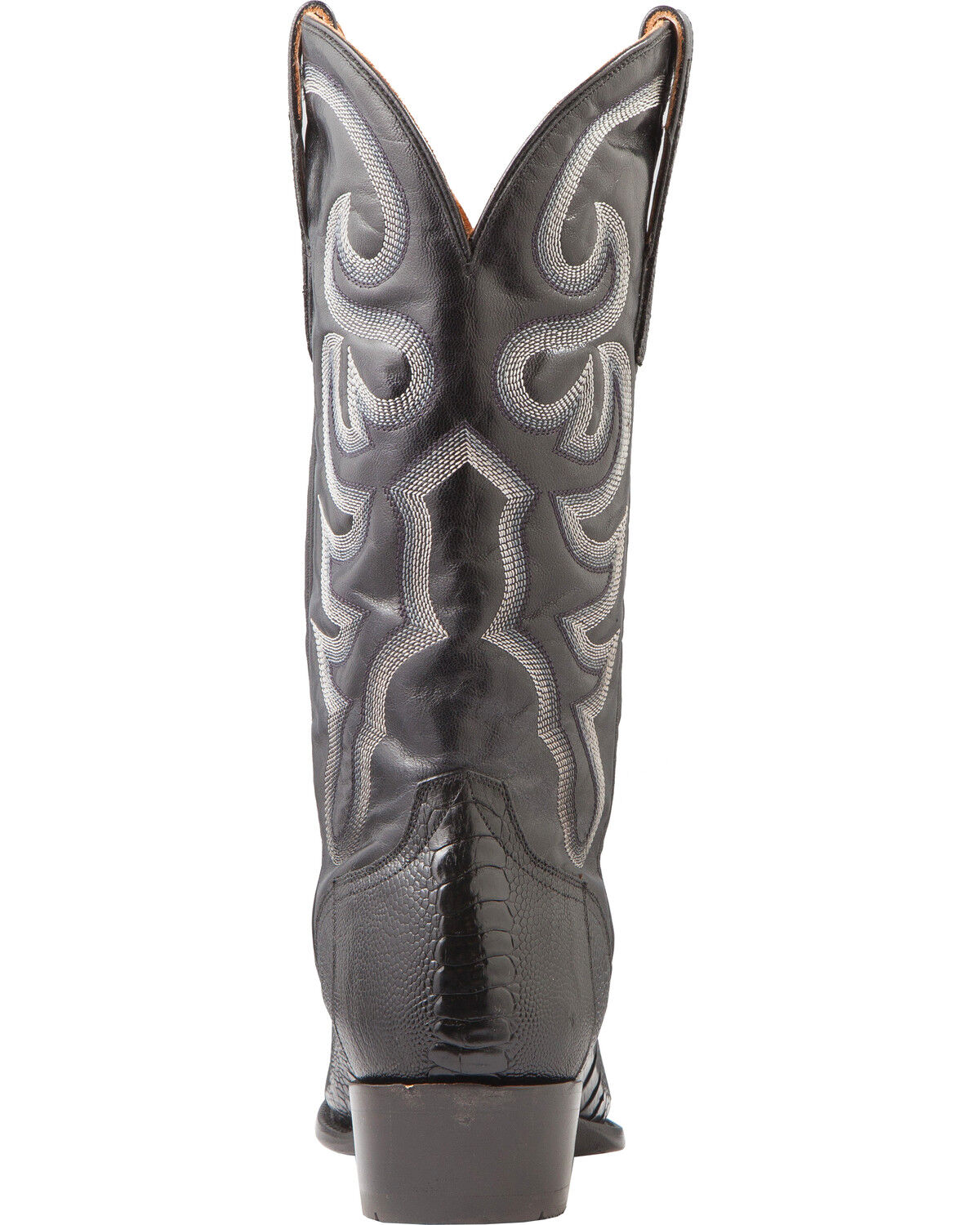 El Dorado Men's Handmade Ostrich Leg Western Boots - Round Toe