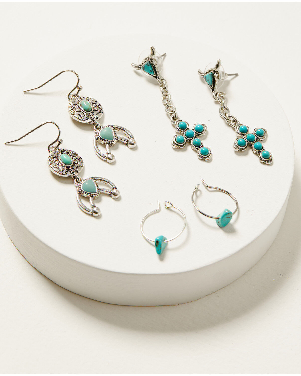 Shyanne Women's Cross Horn Earring Set - 3 Piece