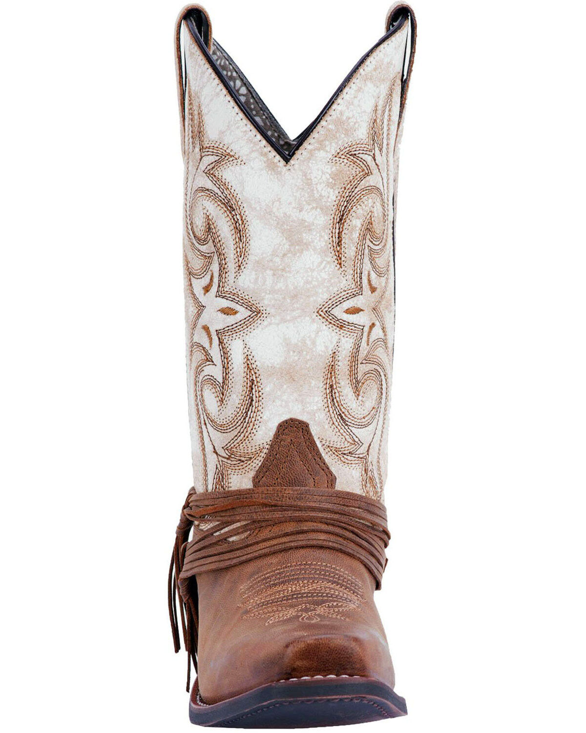 Laredo Women's Myra Ankle Fringe Western Boots - Square Toe