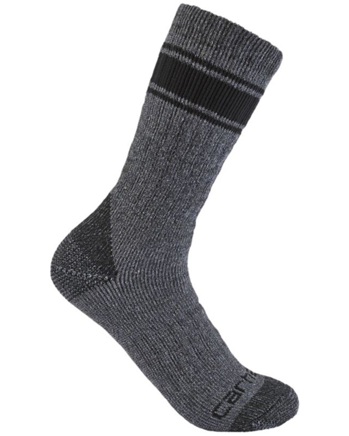 Carhartt Men's Black & Gray 4-pack Heavyweight Crew Socks
