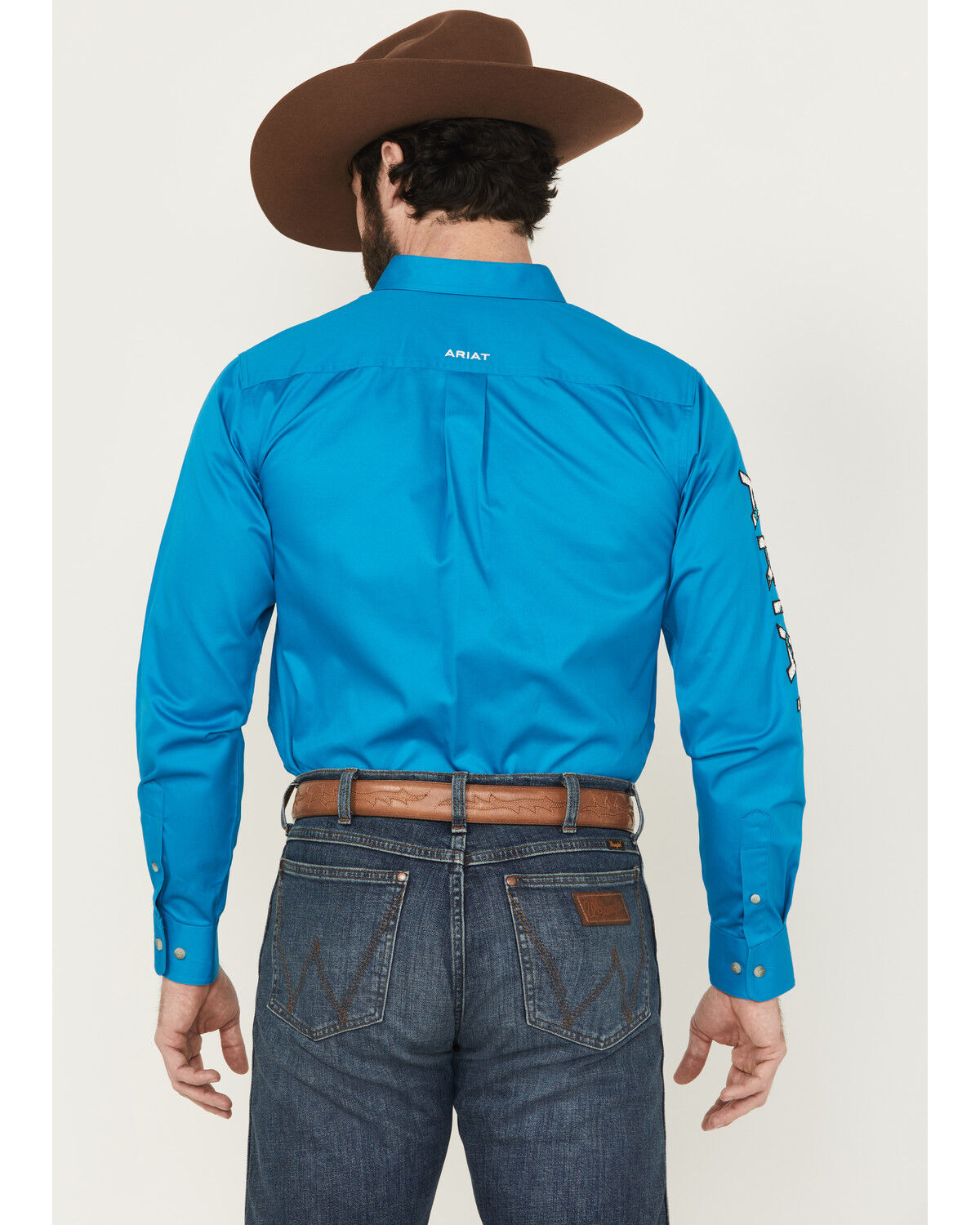 Ariat Men's Team Logo Twill Solid Long Sleeve Button-Down Western Shirt