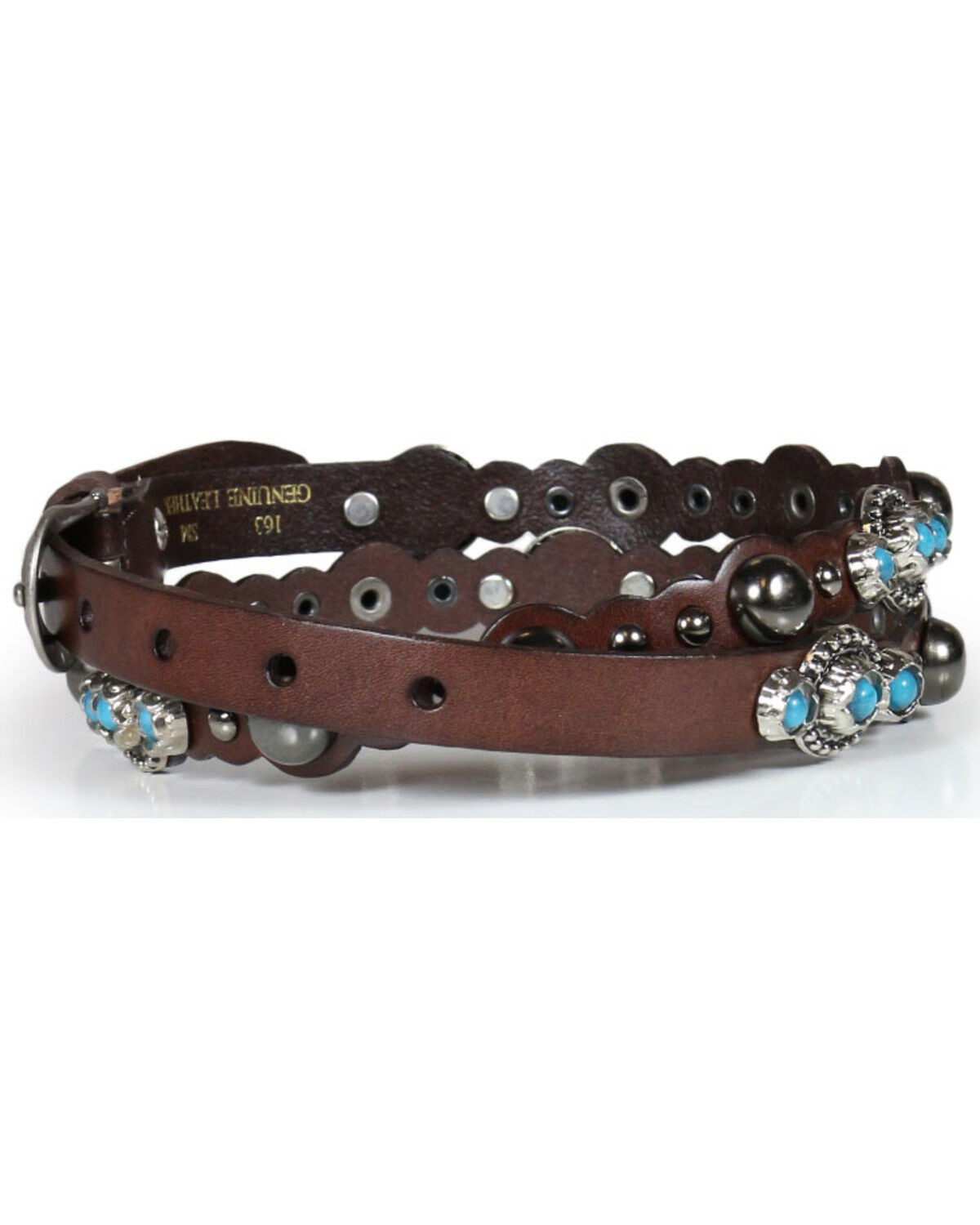 Shyanne® Women's Scallop & Stud Skinny Belt