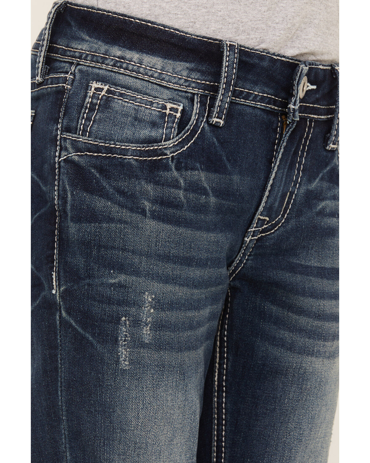 Grace in LA Girls' Medium Wash Horse Outline Bootcut Jeans