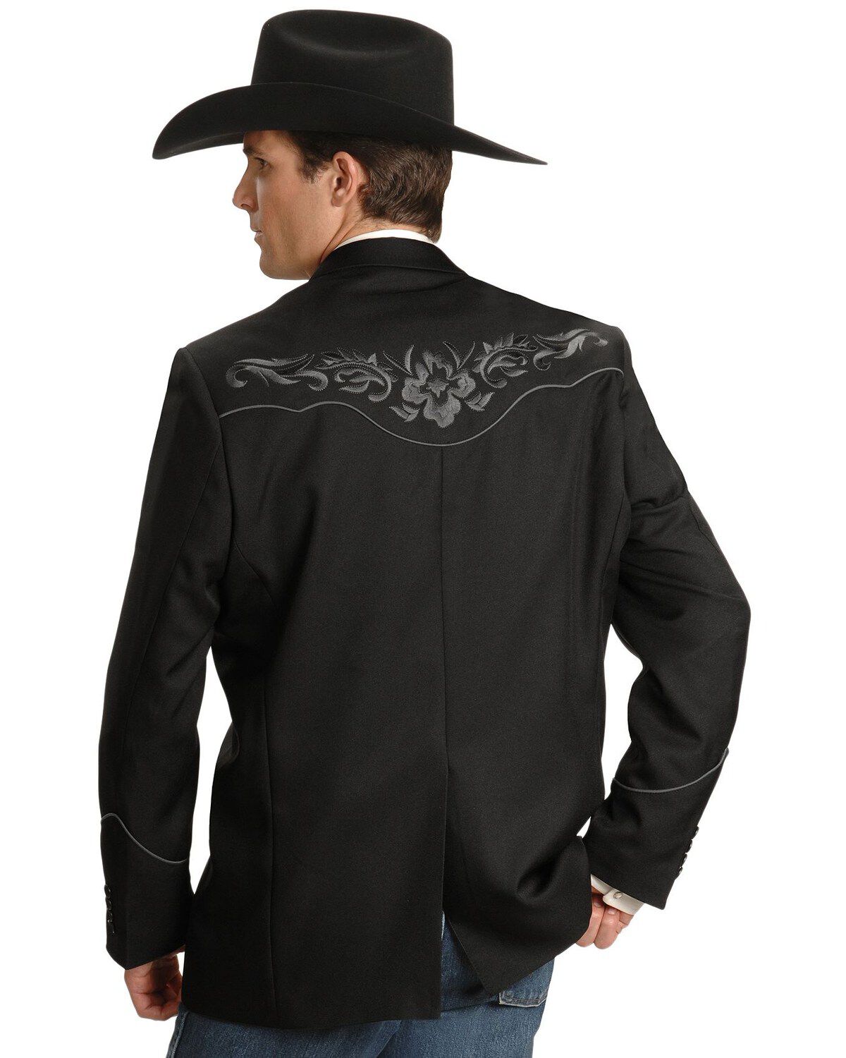 Scully Men's Floral Embroidery Western Jacket