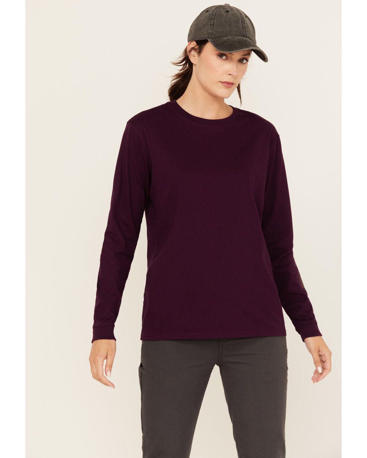Carhartt Women's Logo Loose Fit Heavyweight Long Sleeve Graphic Work Tee