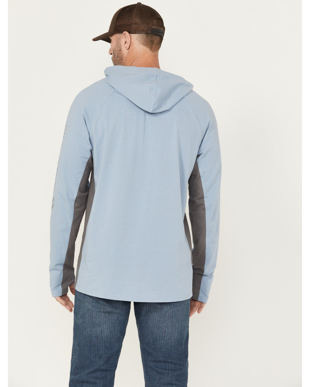 Hawx Men's Sundown Colorblock Hooded Long Sleeve T-Shirt