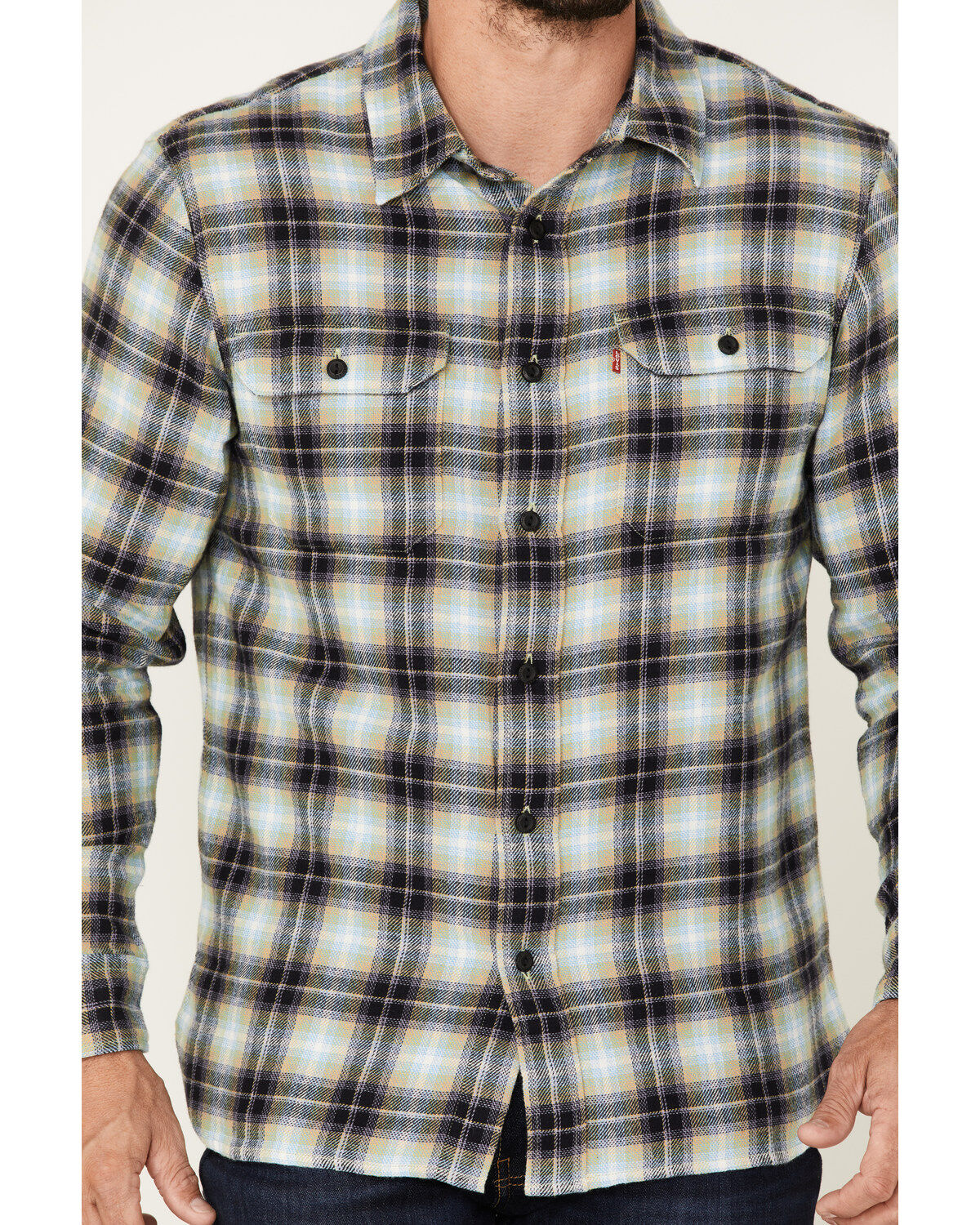 Levi's Men's Classic Worker Plaid Long Sleeve Button-Down Shirt