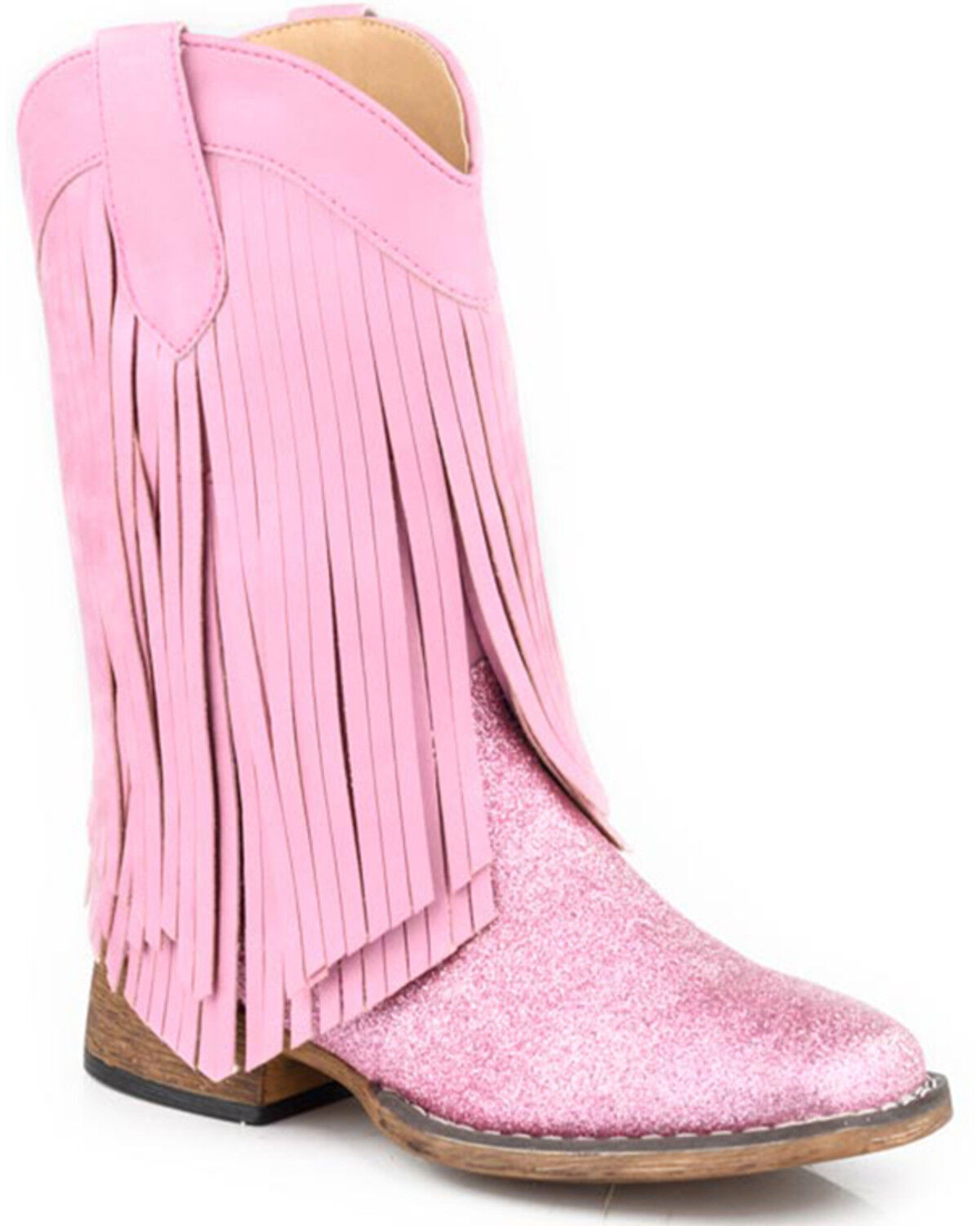 Roper Girls' Double Fringe Western Boots - Broad Square Toe