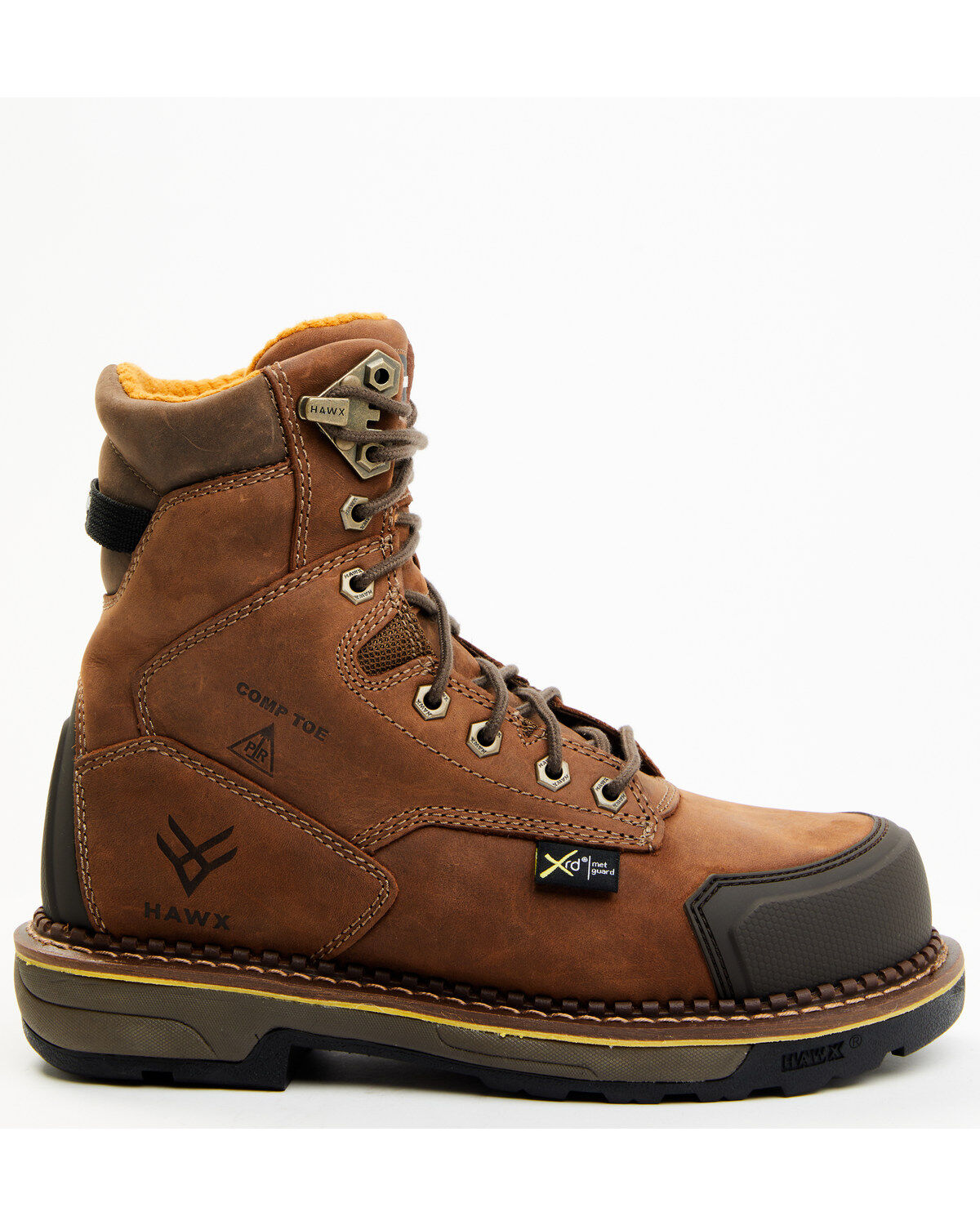 Hawx Men's 8" Crew Chief Internal Internal Met Guard Work Boots - Composite Toe