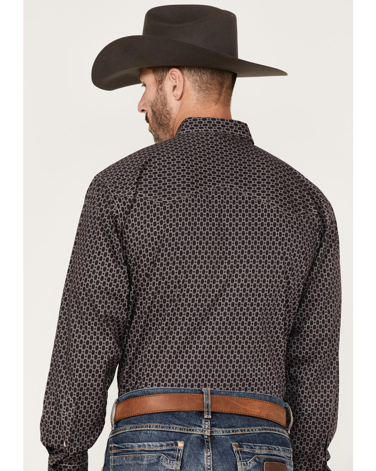 Resistol Men's Axcel Geo Print Long Sleeve Snap Western Shirt