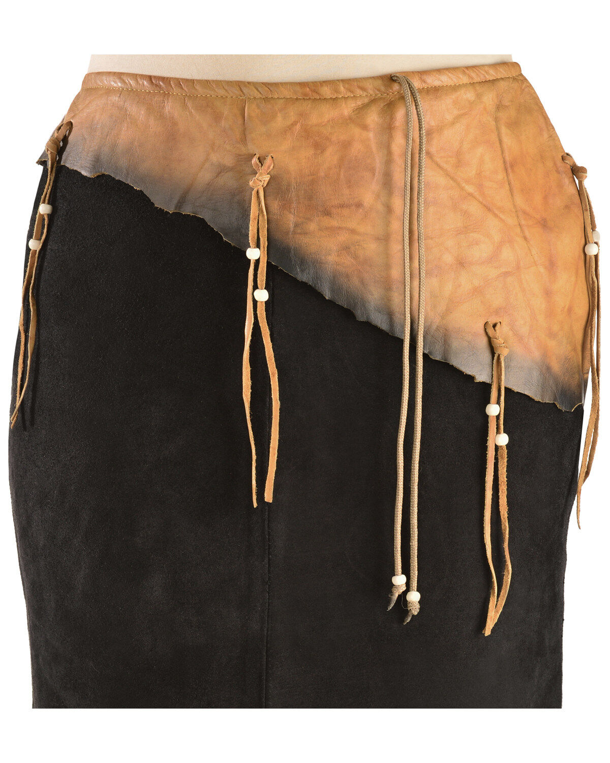 Kobler Leather Women's Leather & Fringe Sioux Suede Skirt