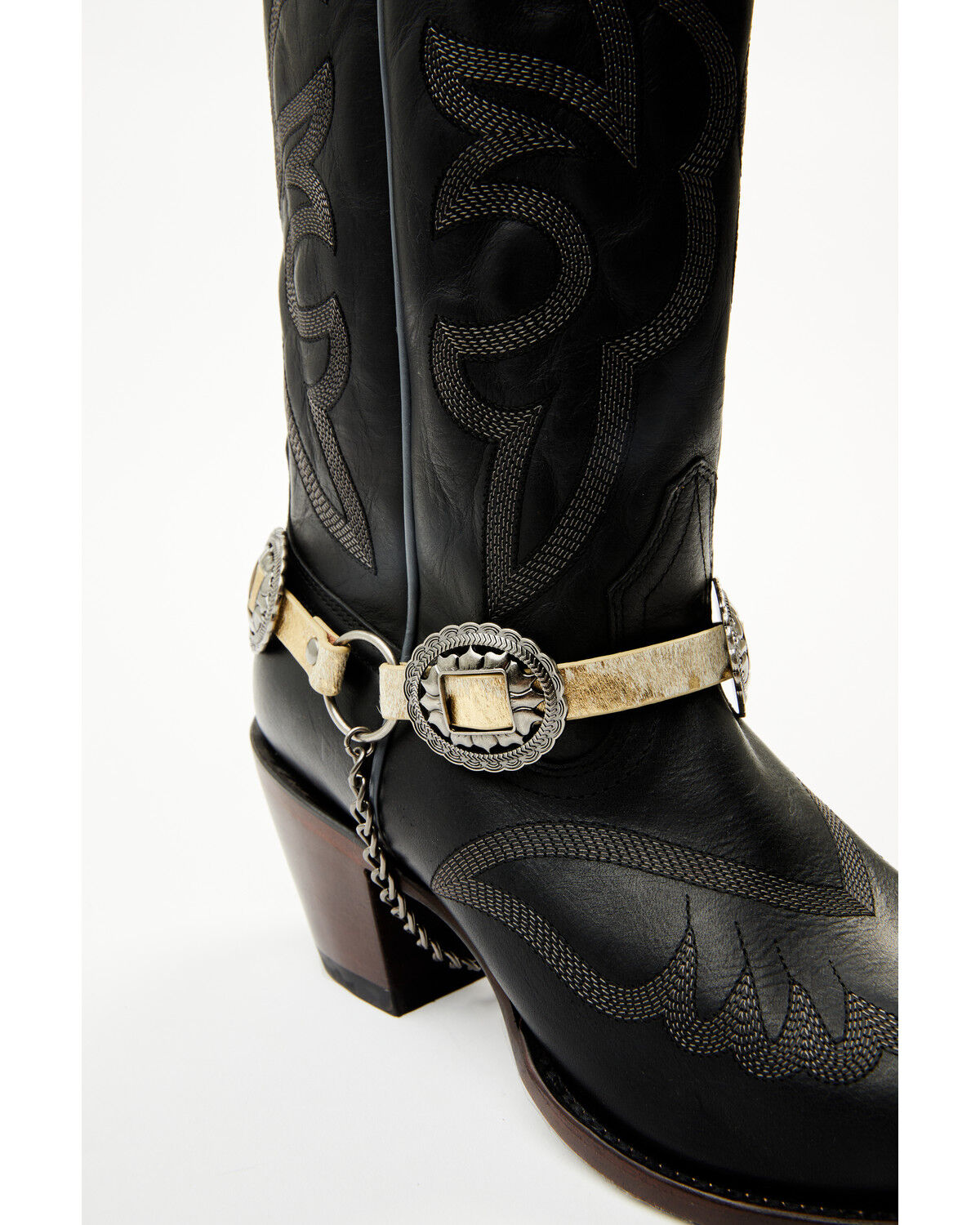 Shyanne Women's Hair-On Leather and Concho Boot Bracelet