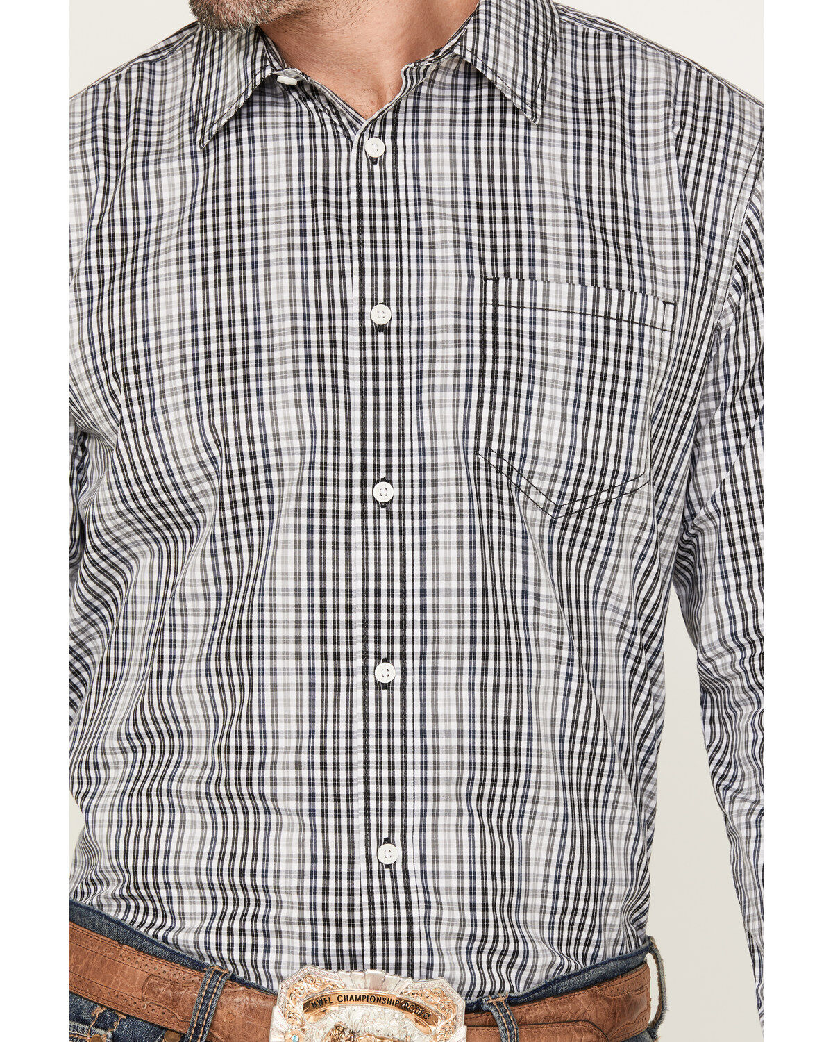 Gibson Men's Wallace Plaid Print Long Sleeve Button-Down Western Shirt
