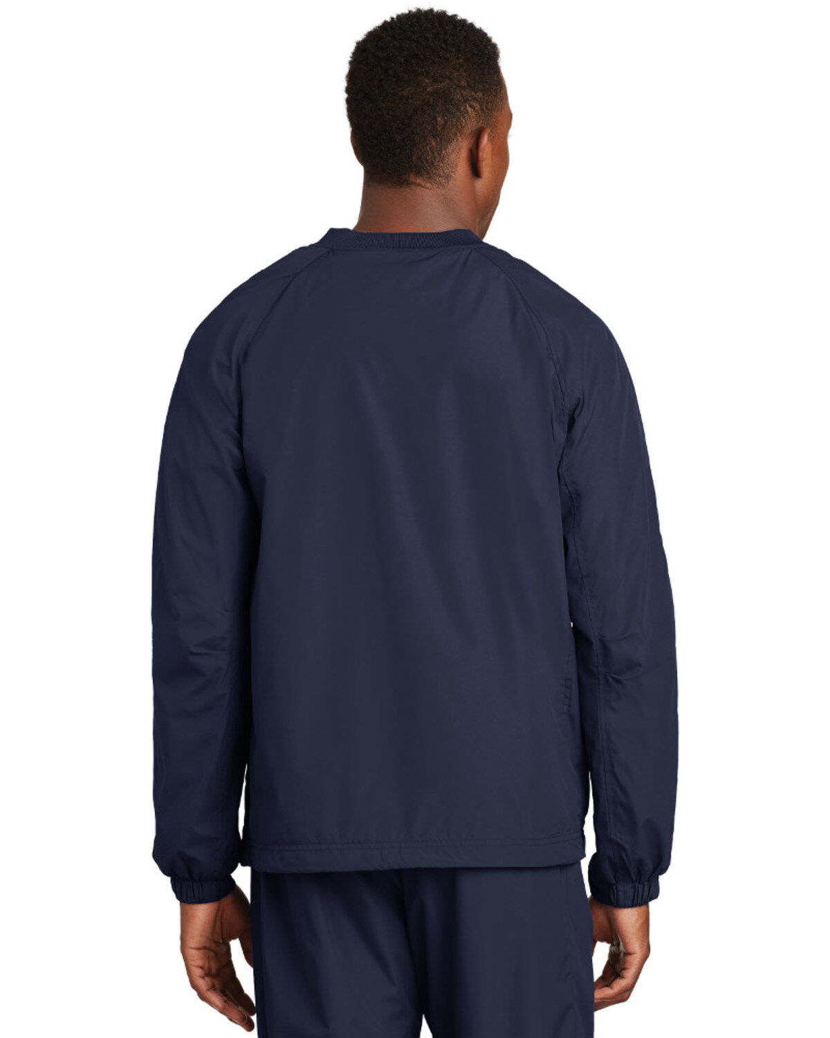 Sport-Tek Men's V-Neck Raglan Wind Work Shirt Jacket