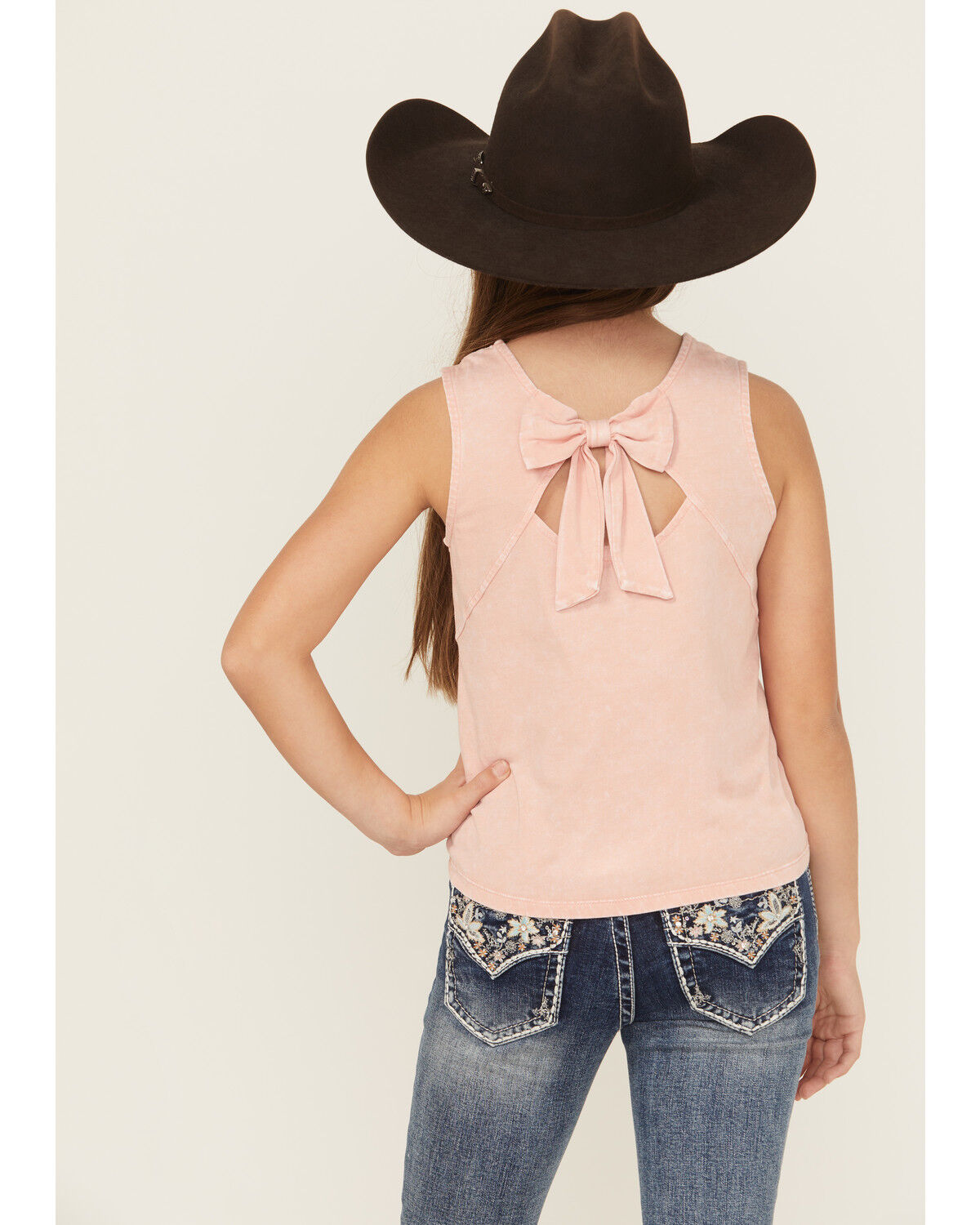 Shyanne Girls' Horseshoe Graphic Bow Tank Top