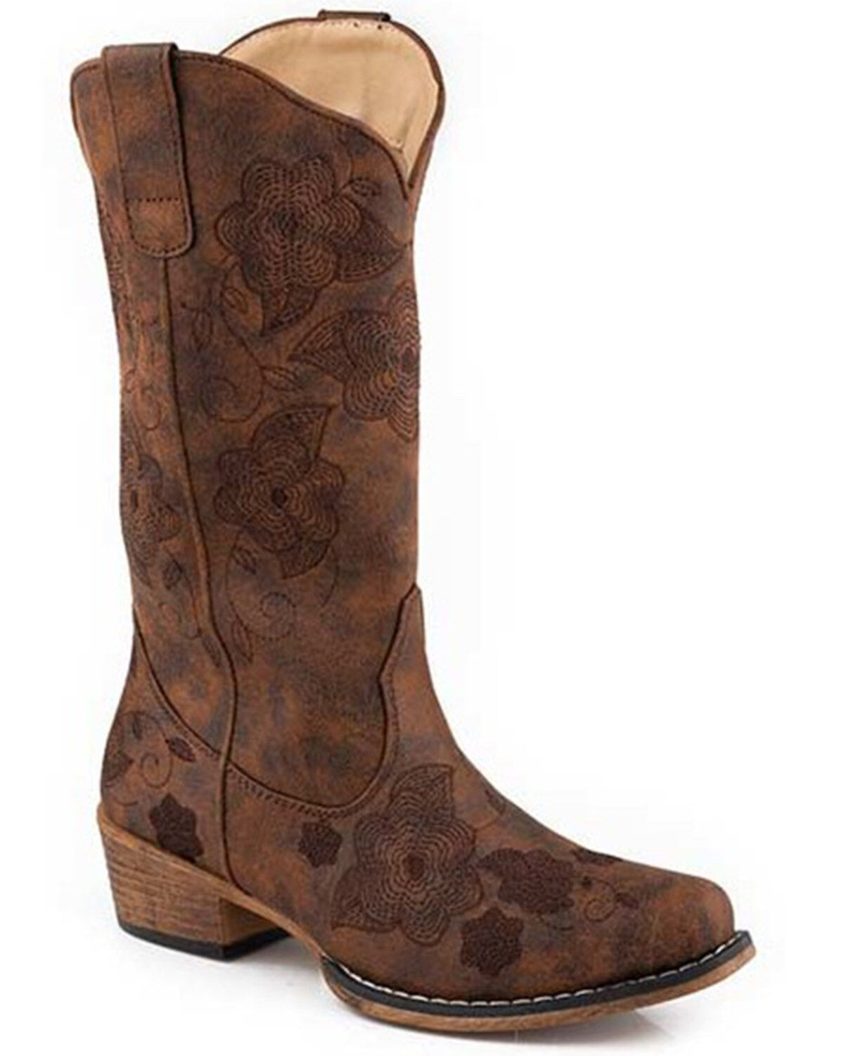 Roper Women's Riley Flowers Western Boots - Snip Toe