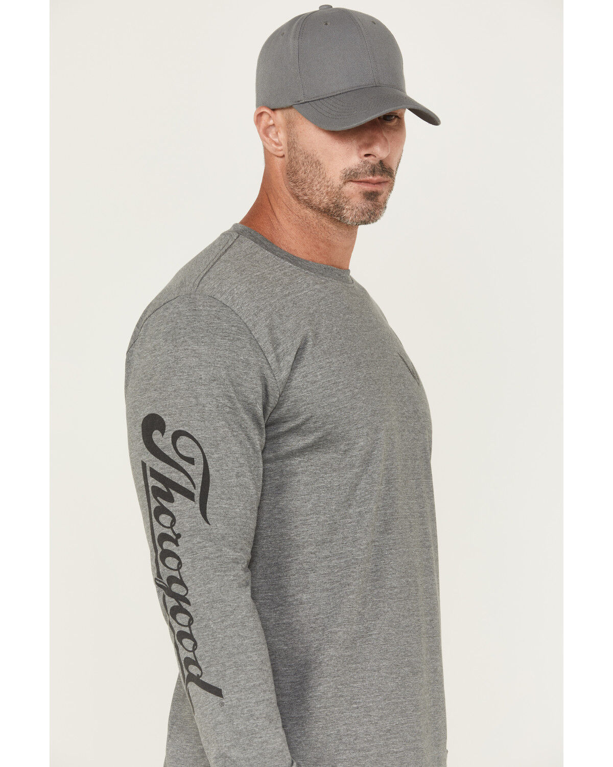 Thorogood Men's Wheel Script Logo Long Sleeve Graphic T-Shirt