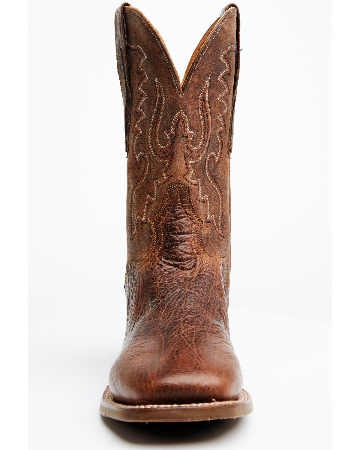 El Dorado Men's Rust Bison Western Boots - Broad Square Toe